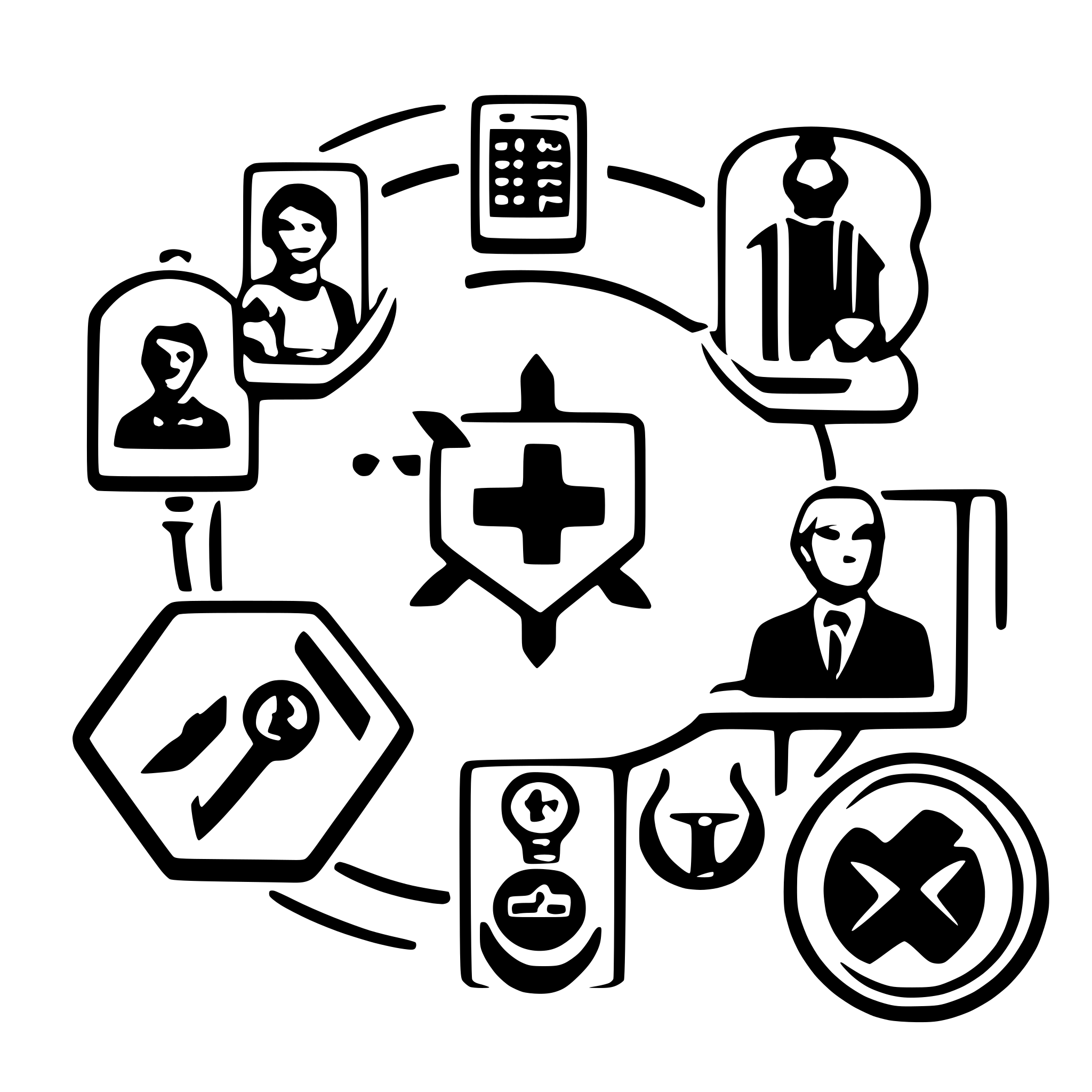 AI-generated SVG of 'revenue cycle management healthcare process'