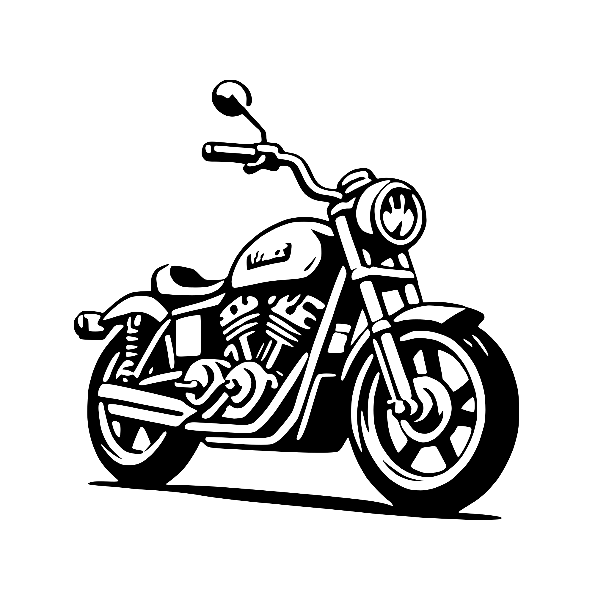 AI-generated SVG of a cruiser motorcycle