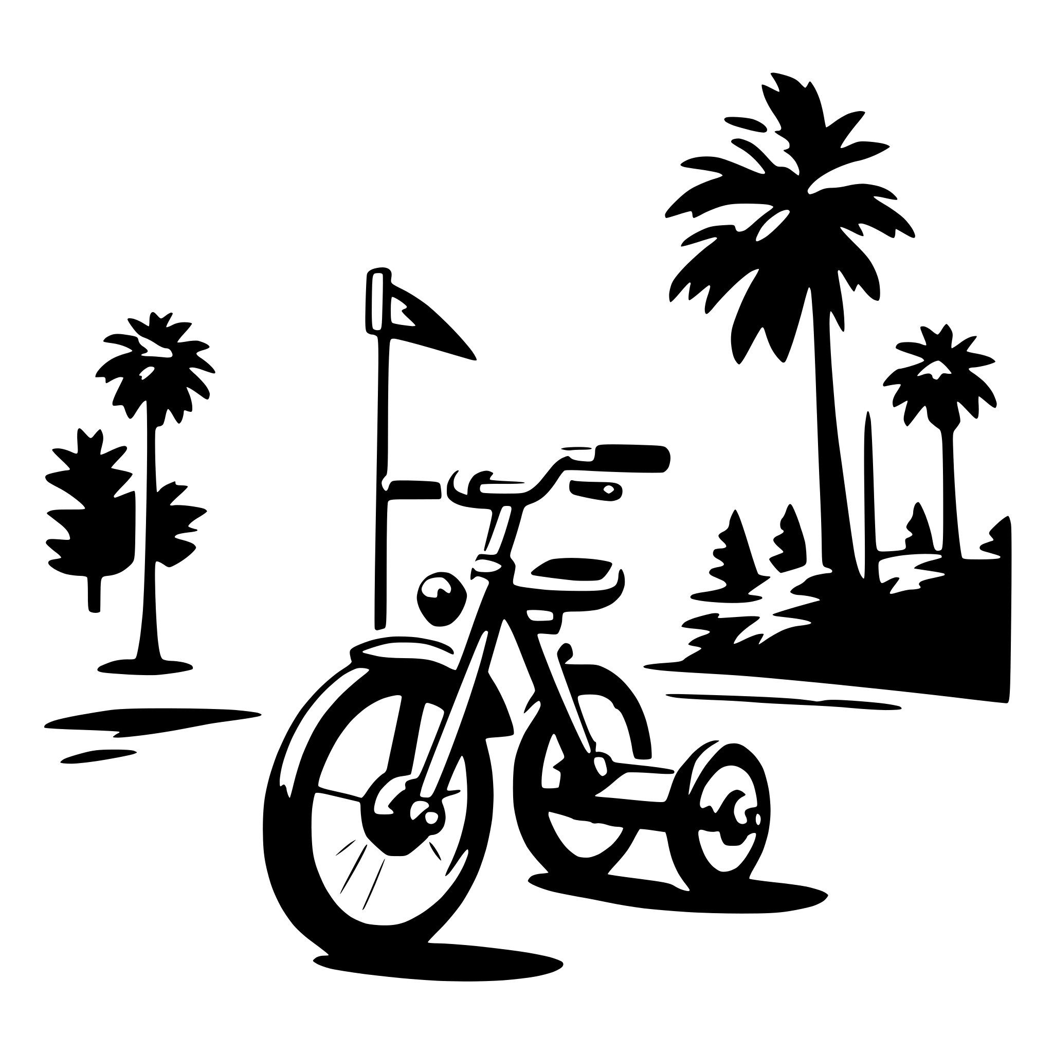 AI-generated SVG of a tricycle