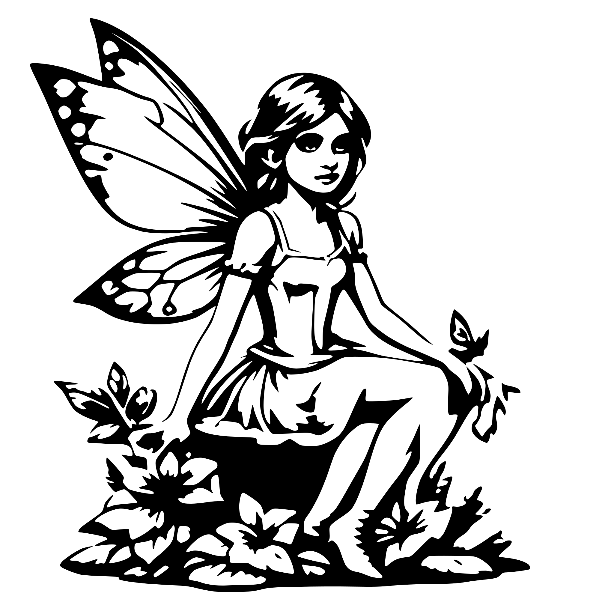AI-generated SVG of 'a realistic fairy'