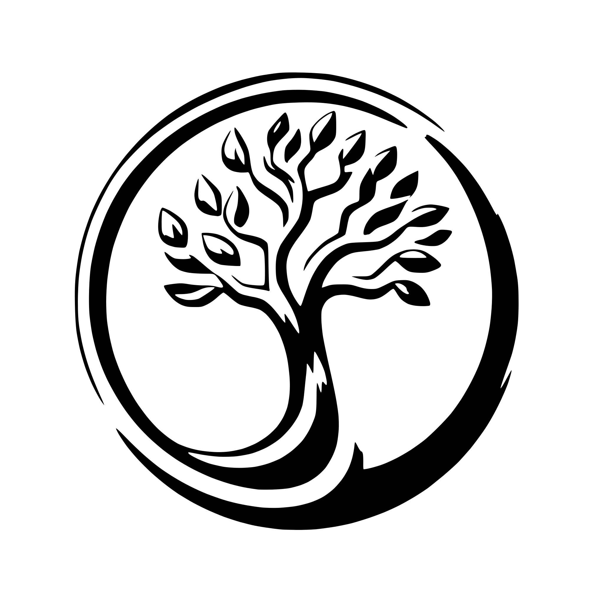 AI-generated SVG of 'abstract tree with winding branches'