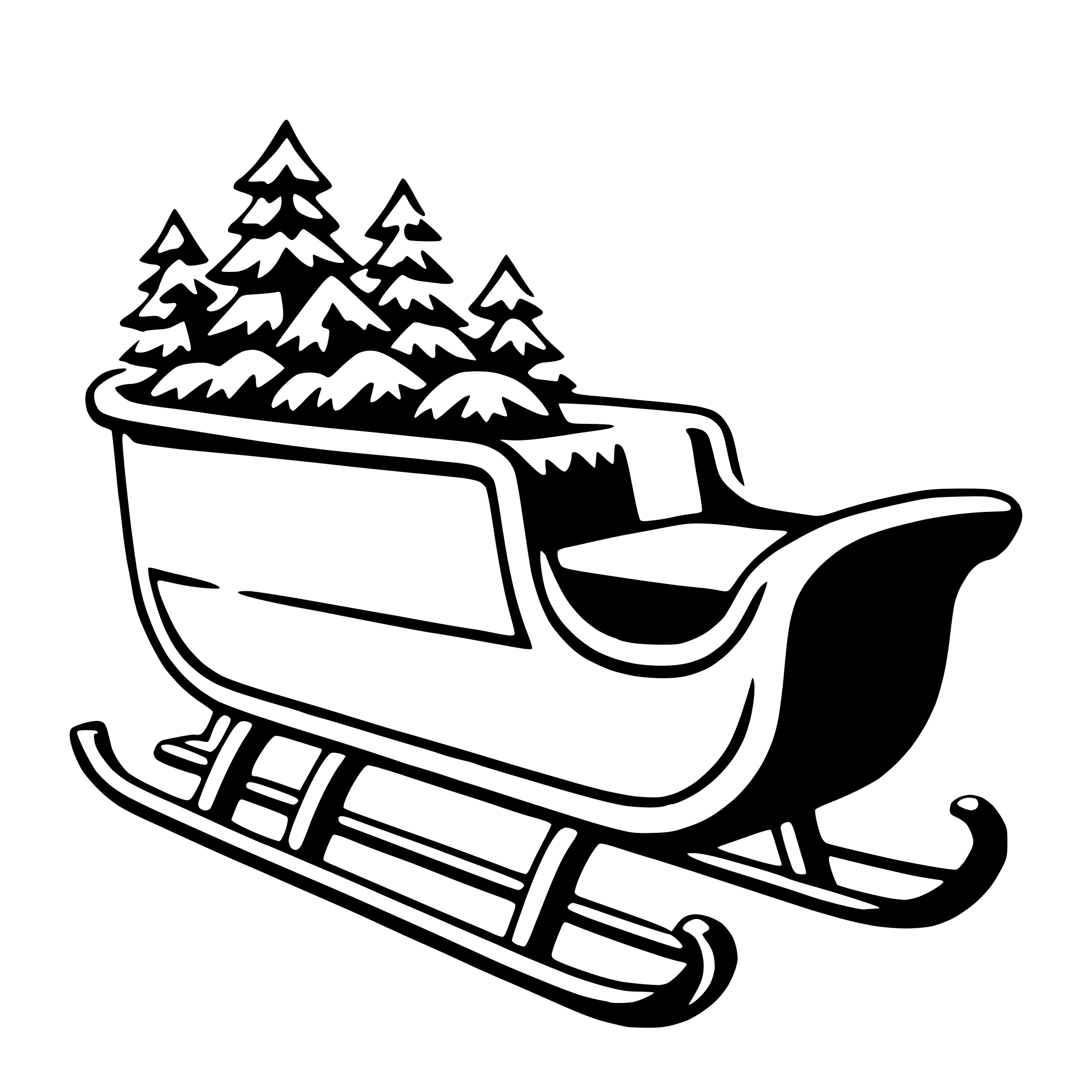 AI-generated SVG of a sleigh