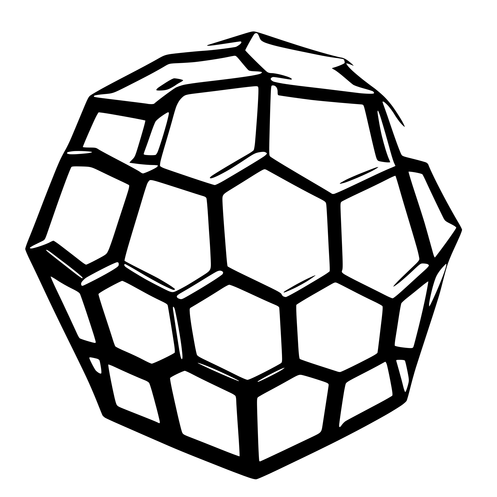AI-generated SVG of 'dodecahedron black line'