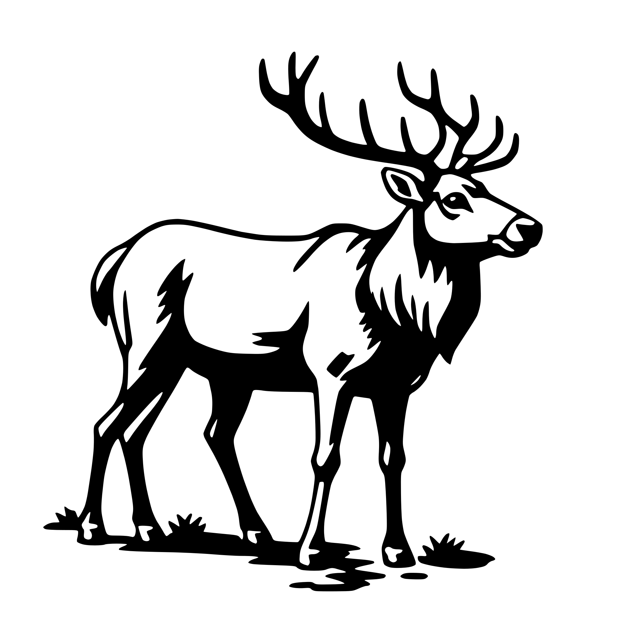 AI-generated SVG of a elk