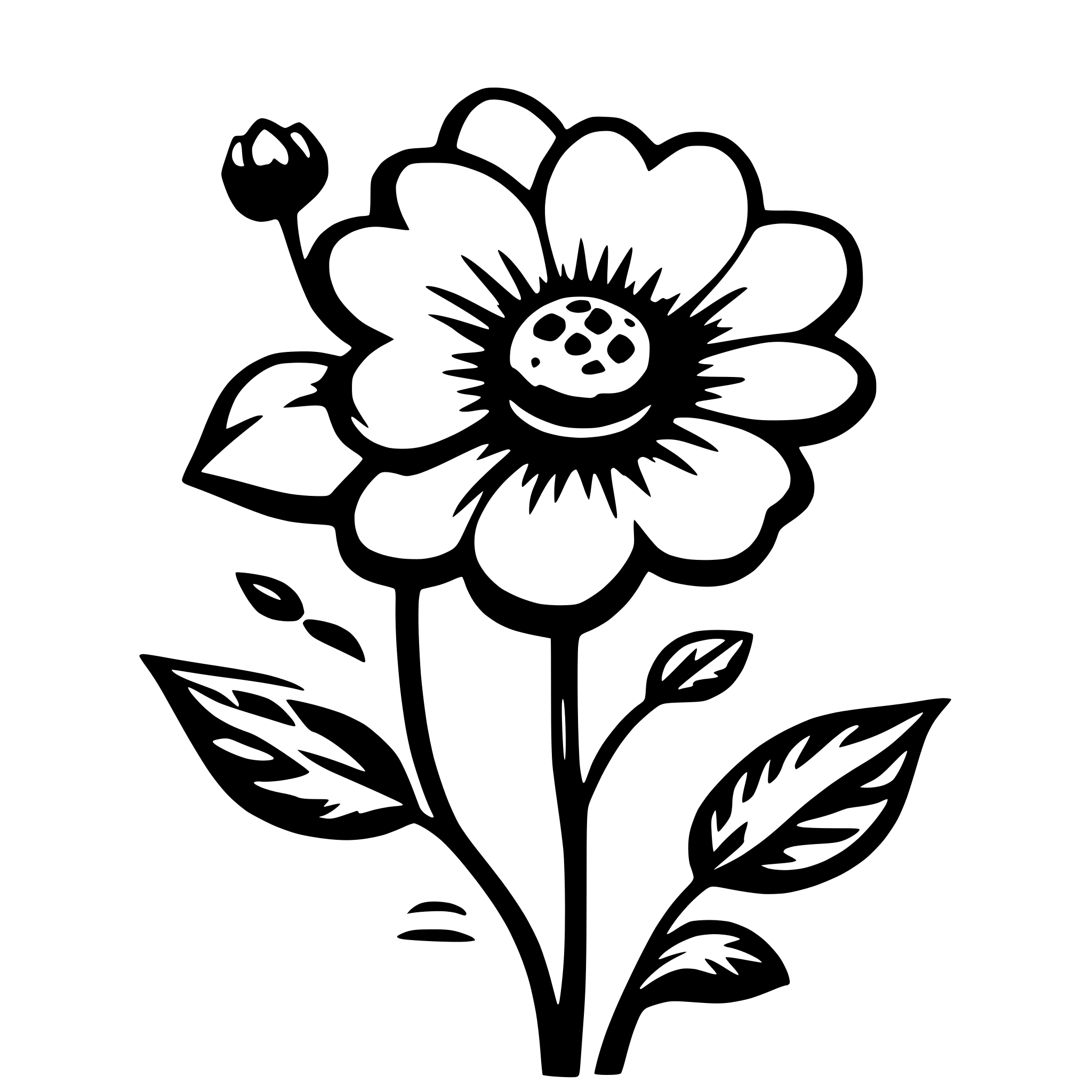AI-generated SVG of a flower