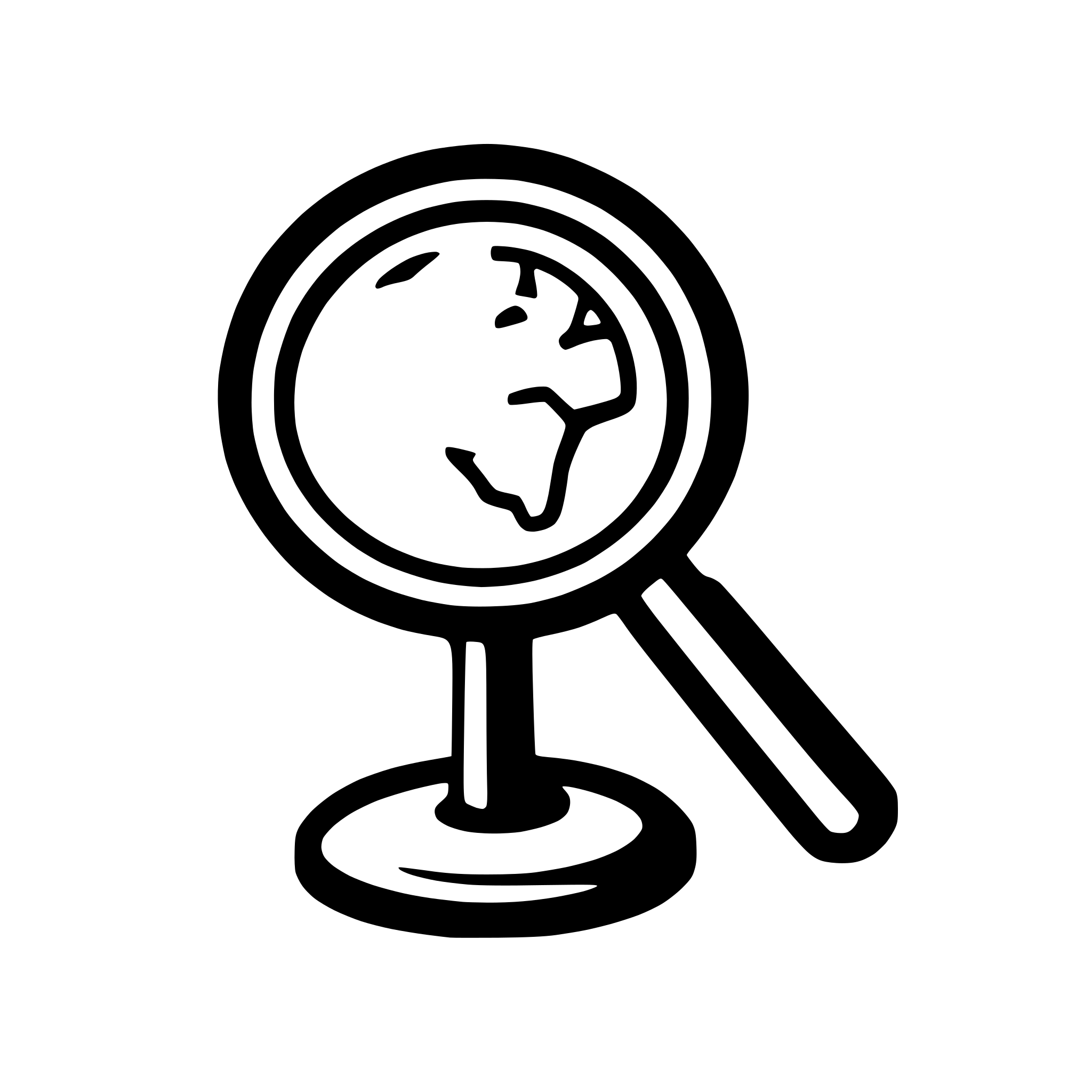AI-generated SVG of 'globe with magnifying glass'