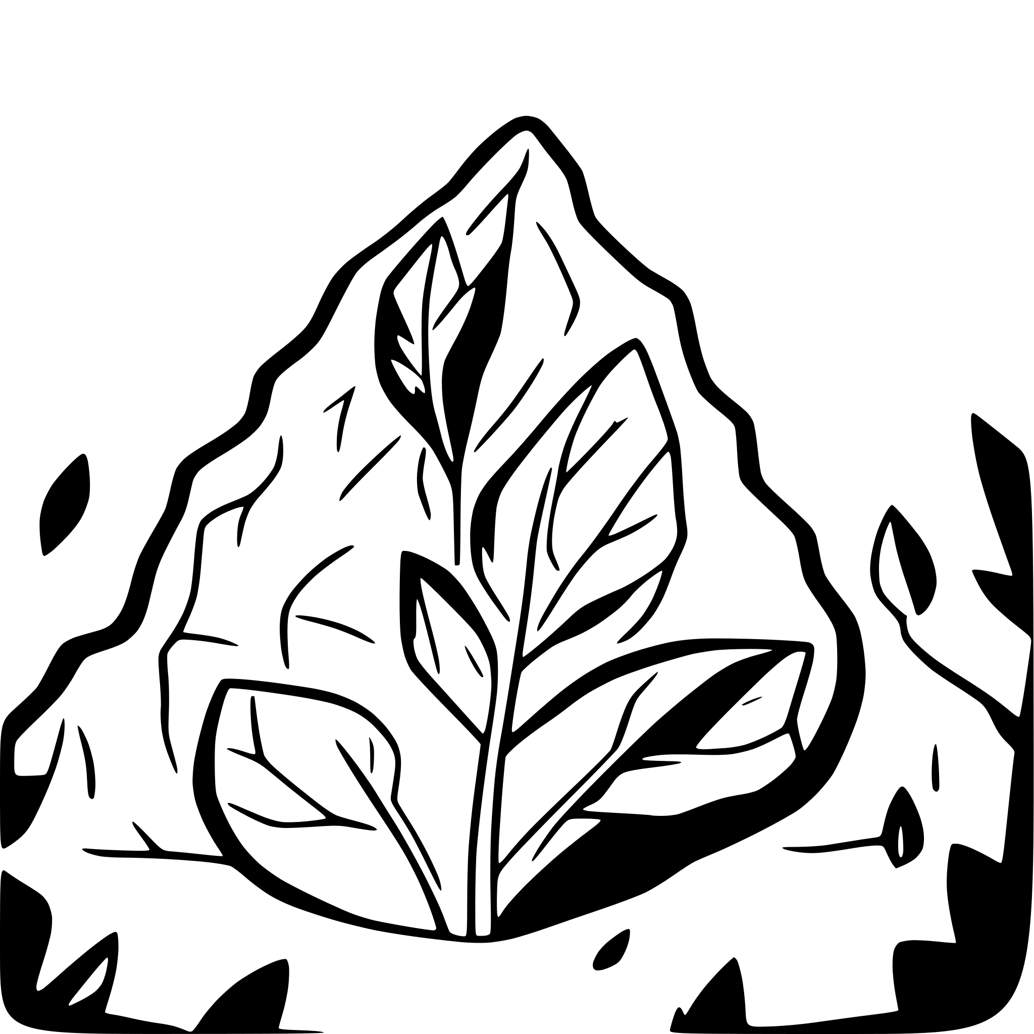 AI-generated SVG of 'leaves drawn inside a mountain'