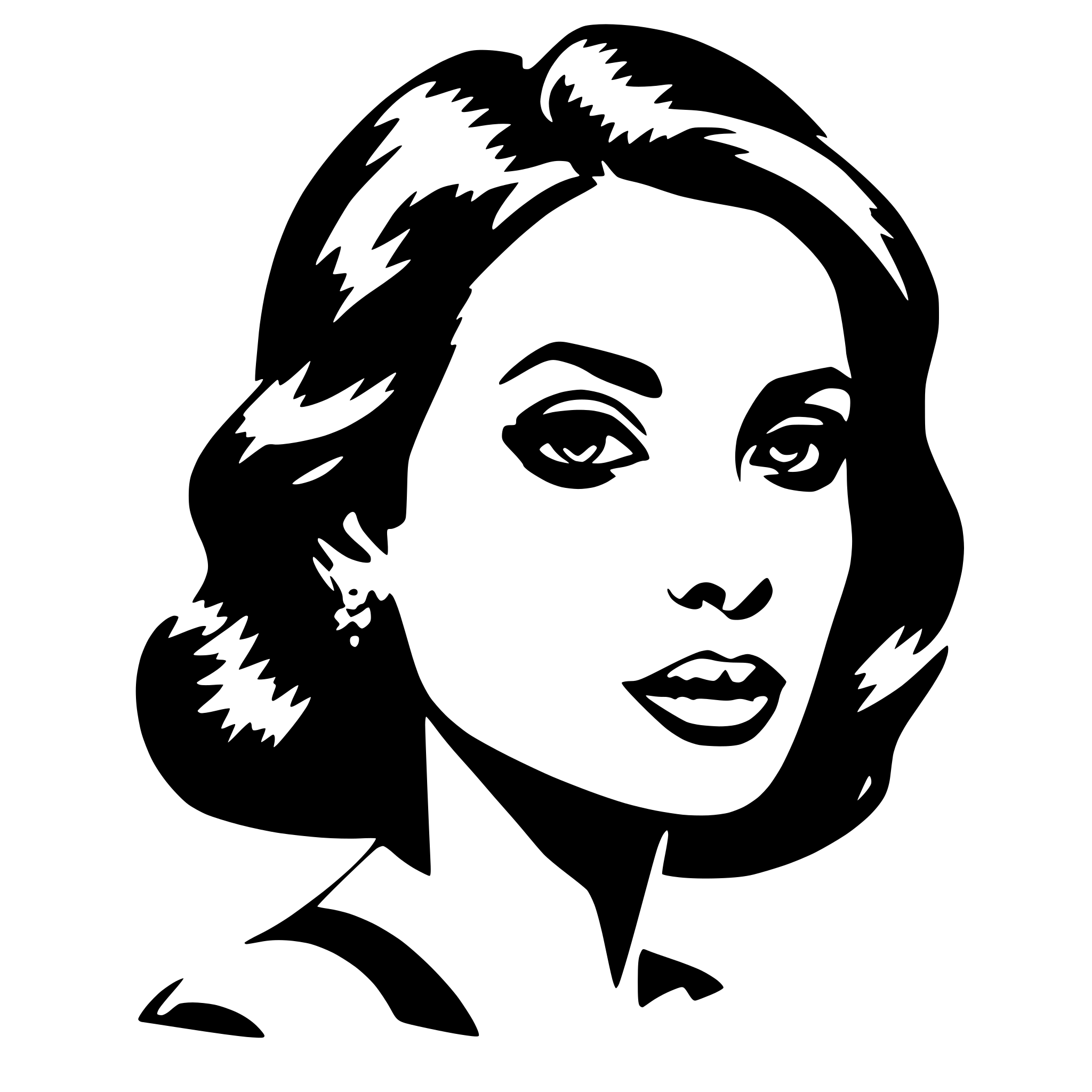 AI-generated SVG of a angelina
