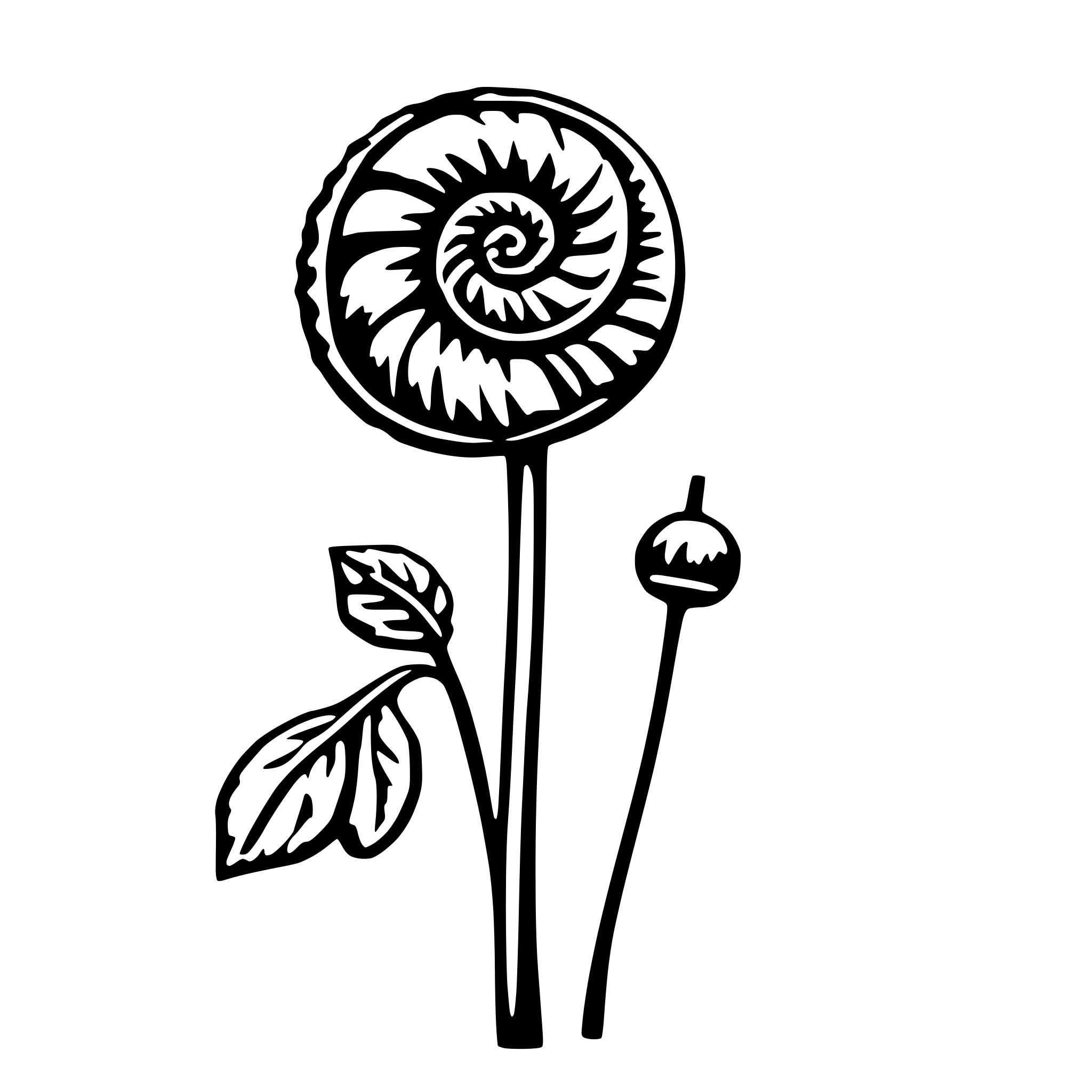 AI-generated SVG of 'fiddlehead'