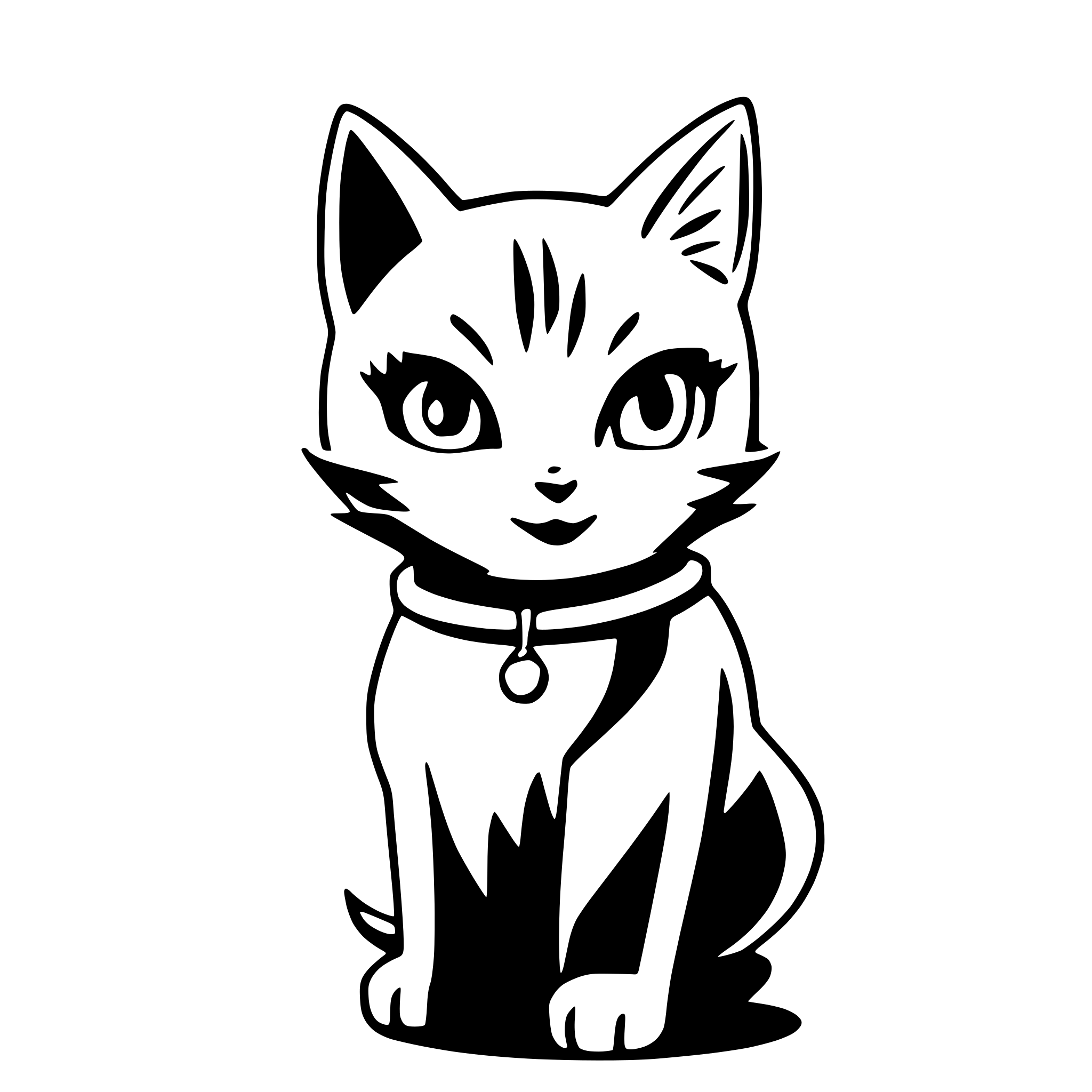 AI-generated SVG of 'cat with magical aura'