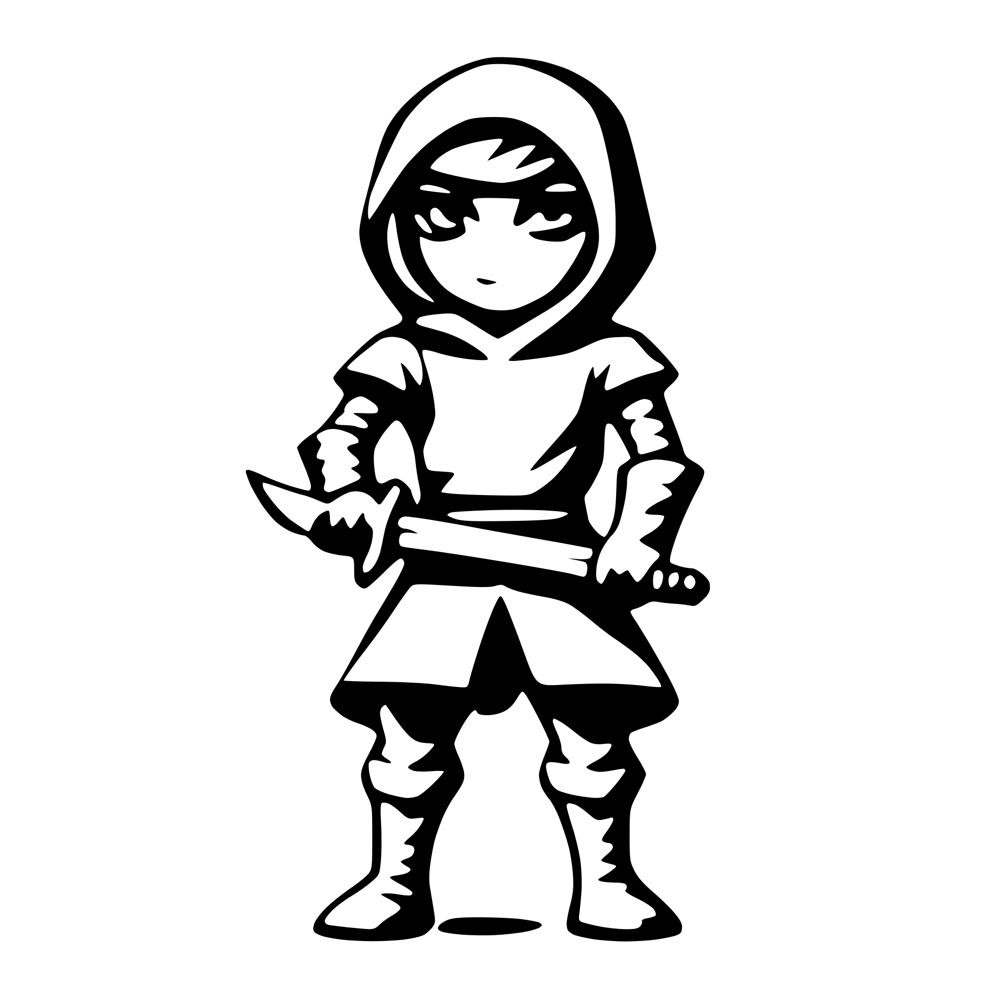 AI-generated SVG of 'CUTE ninja with sword'