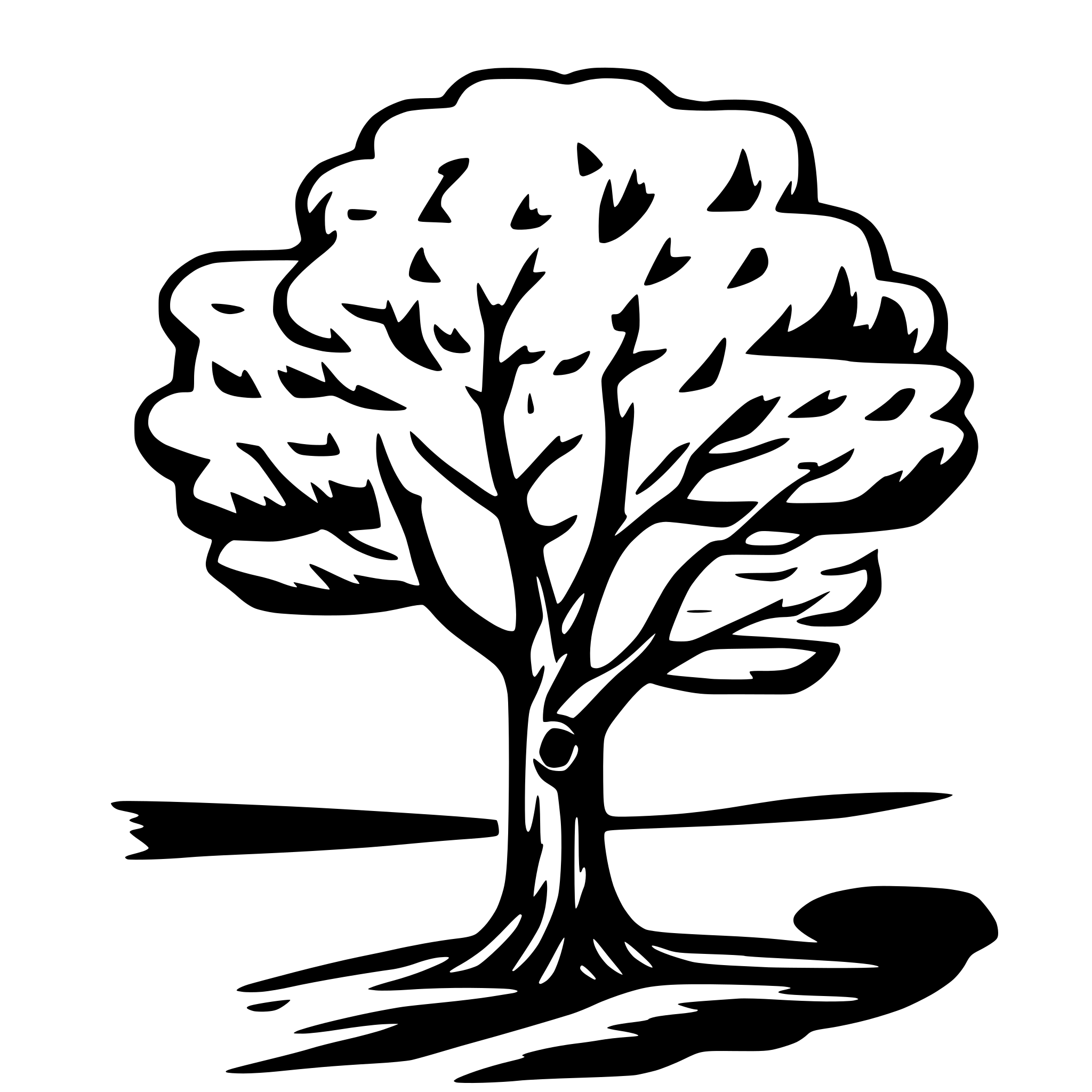 AI-generated SVG of a Lonely tree, minimalistic, single line