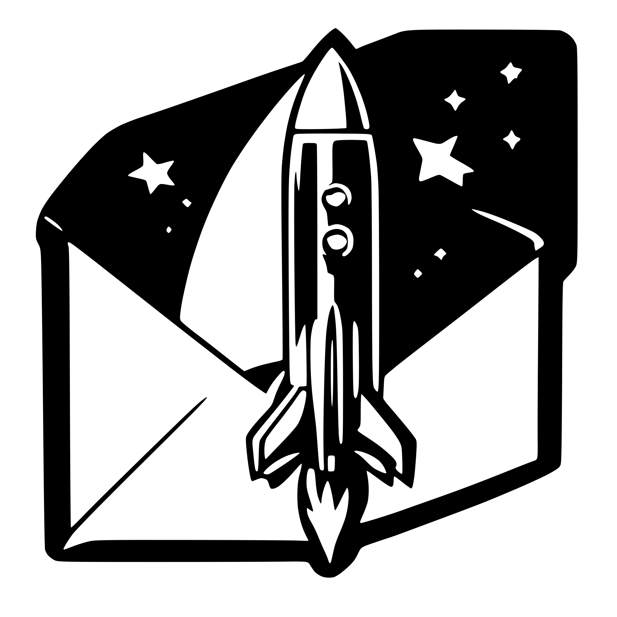 AI-generated SVG of a Envelope with rocket