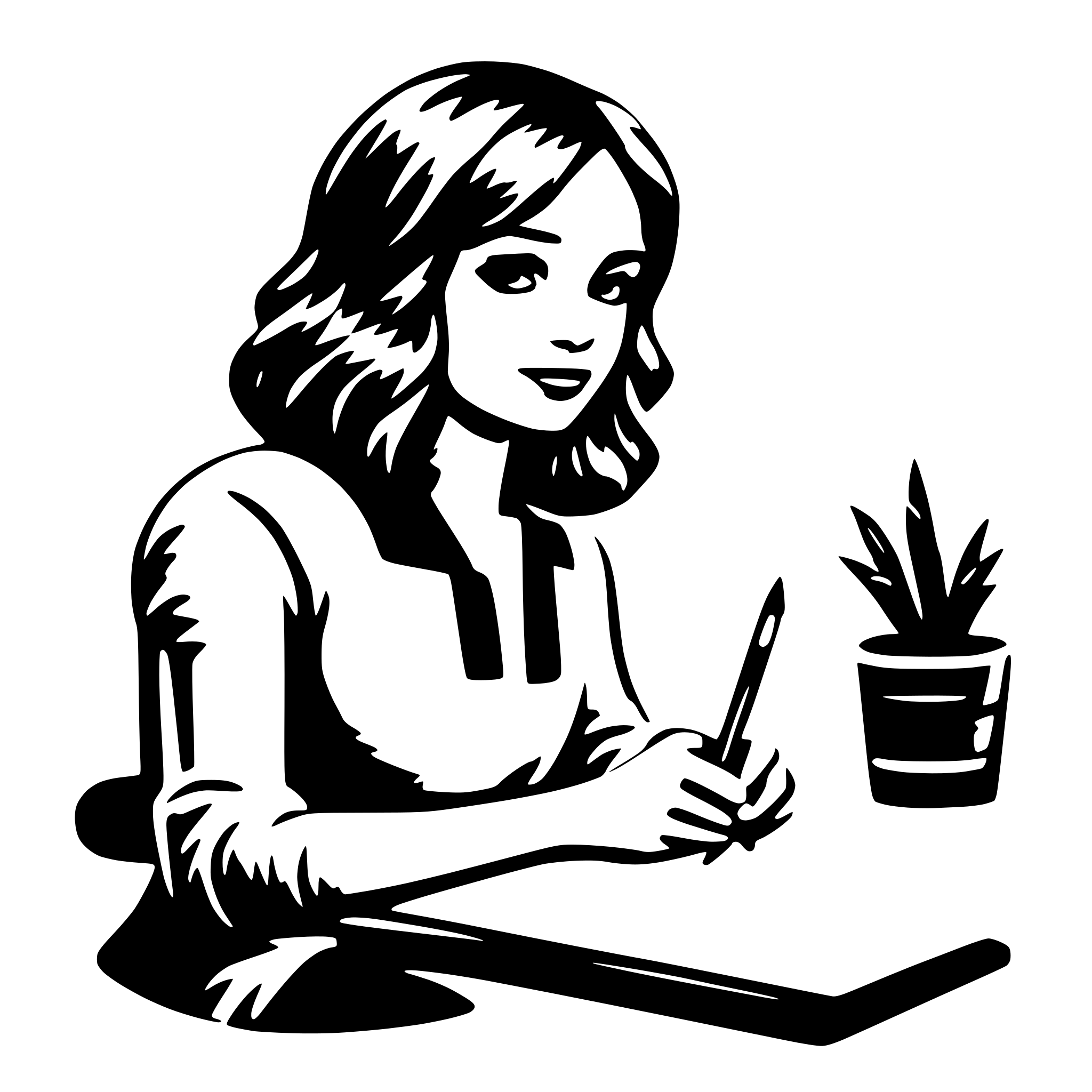 AI-generated SVG of 'Writing Assistant AI'