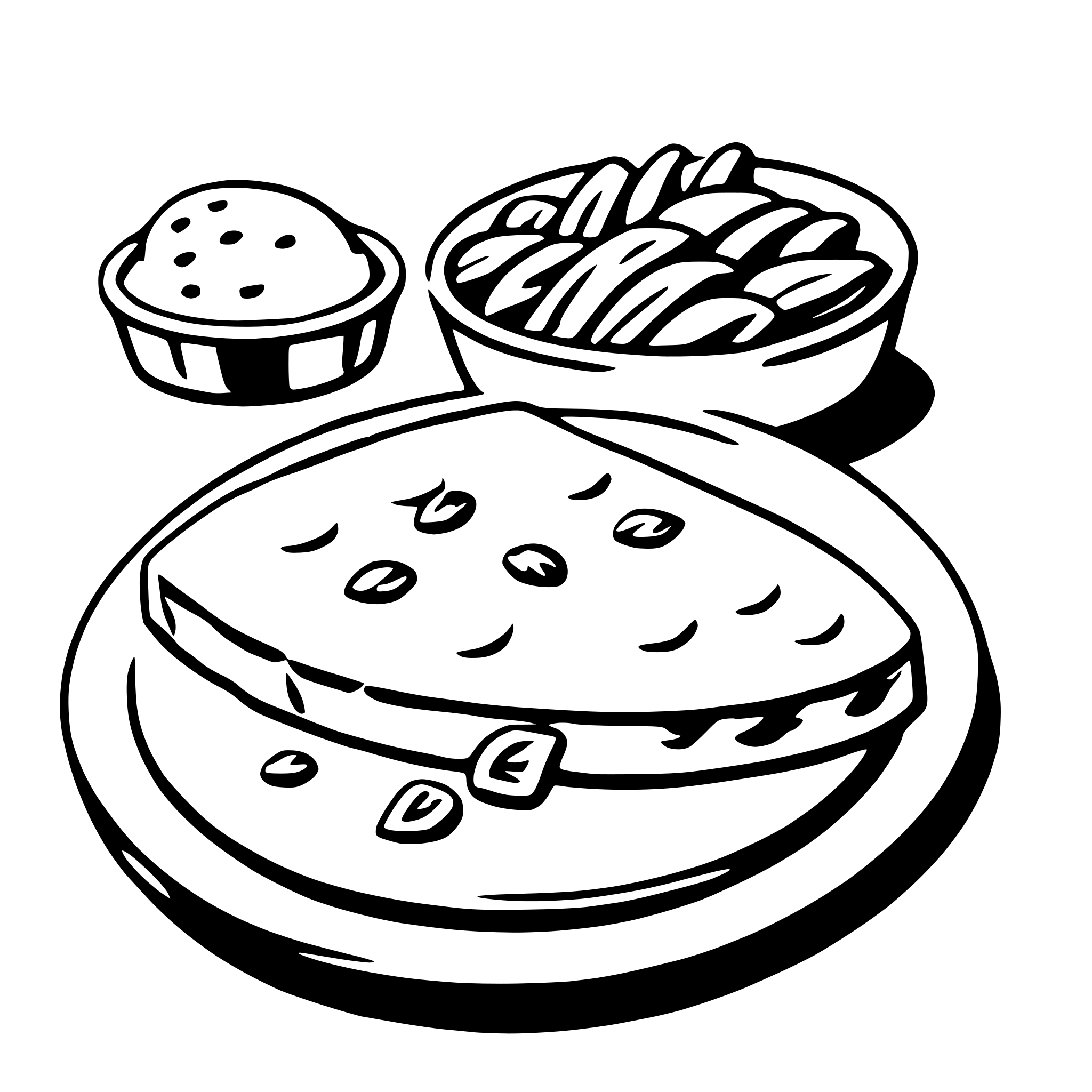 AI-generated SVG of 'omelette'