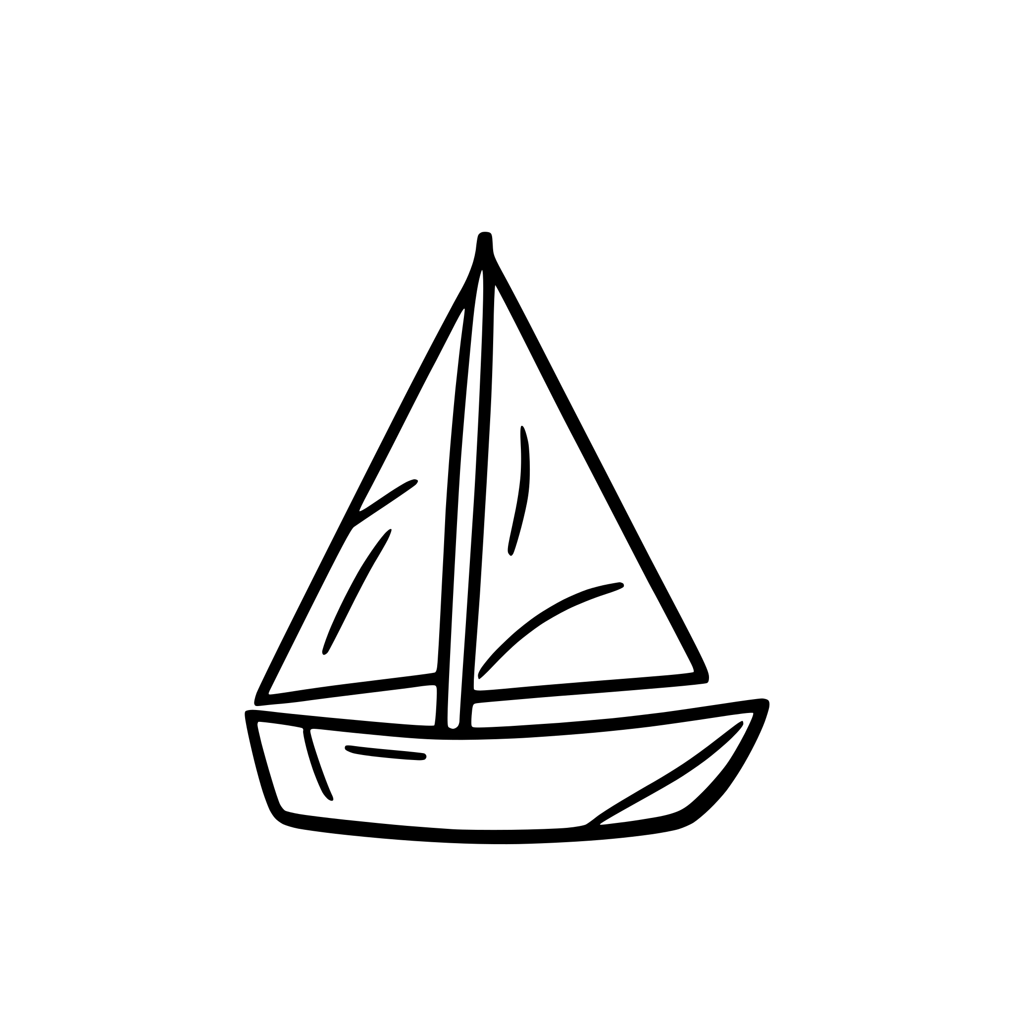 AI-generated SVG of a sailboat on calm ocean