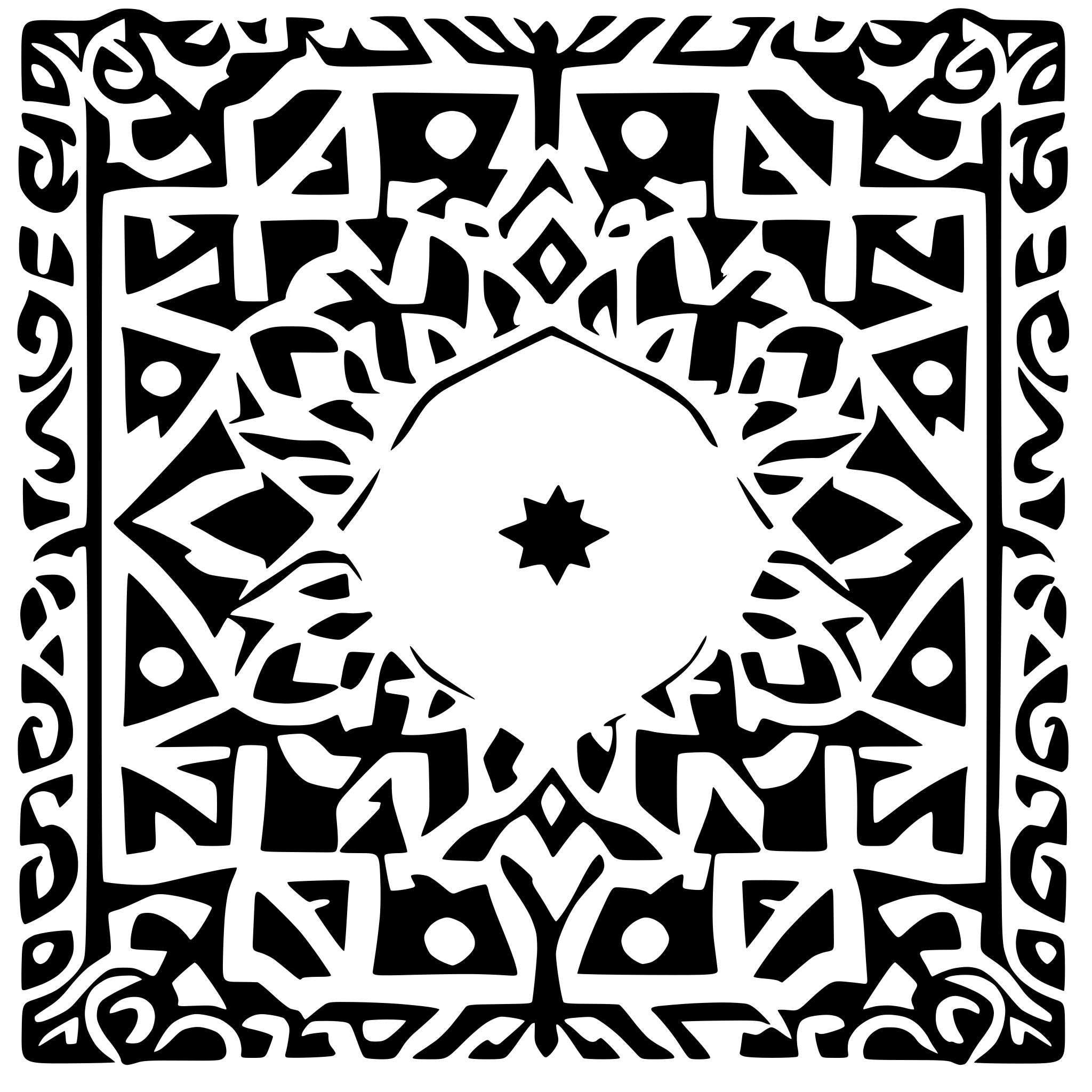 AI-generated SVG of 'page border for a book that use islamic art'