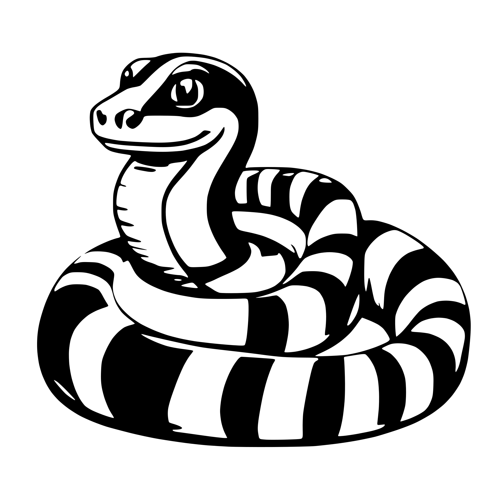 AI-generated SVG of 'cute snake'