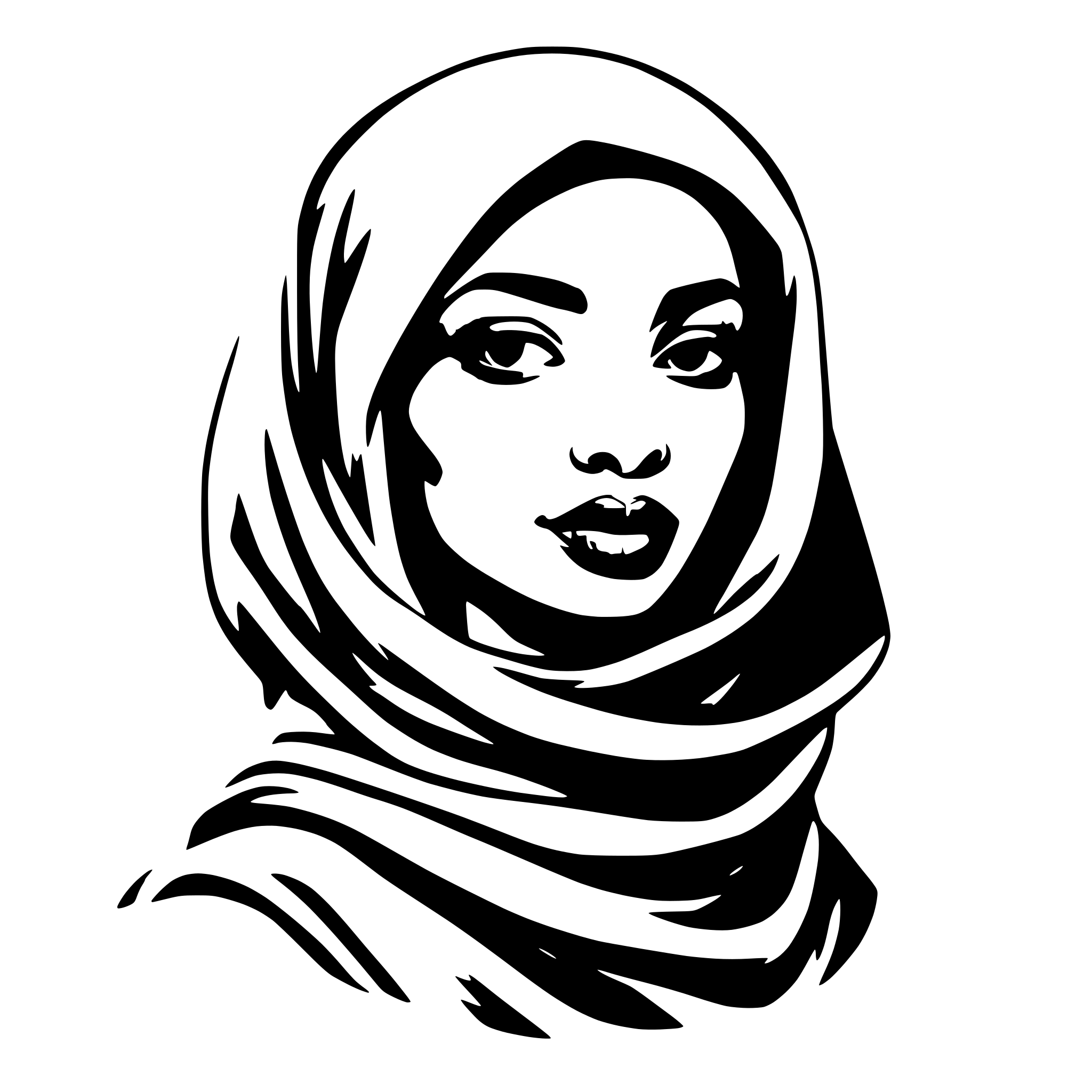 AI-generated SVG of 'african woman in hijab'