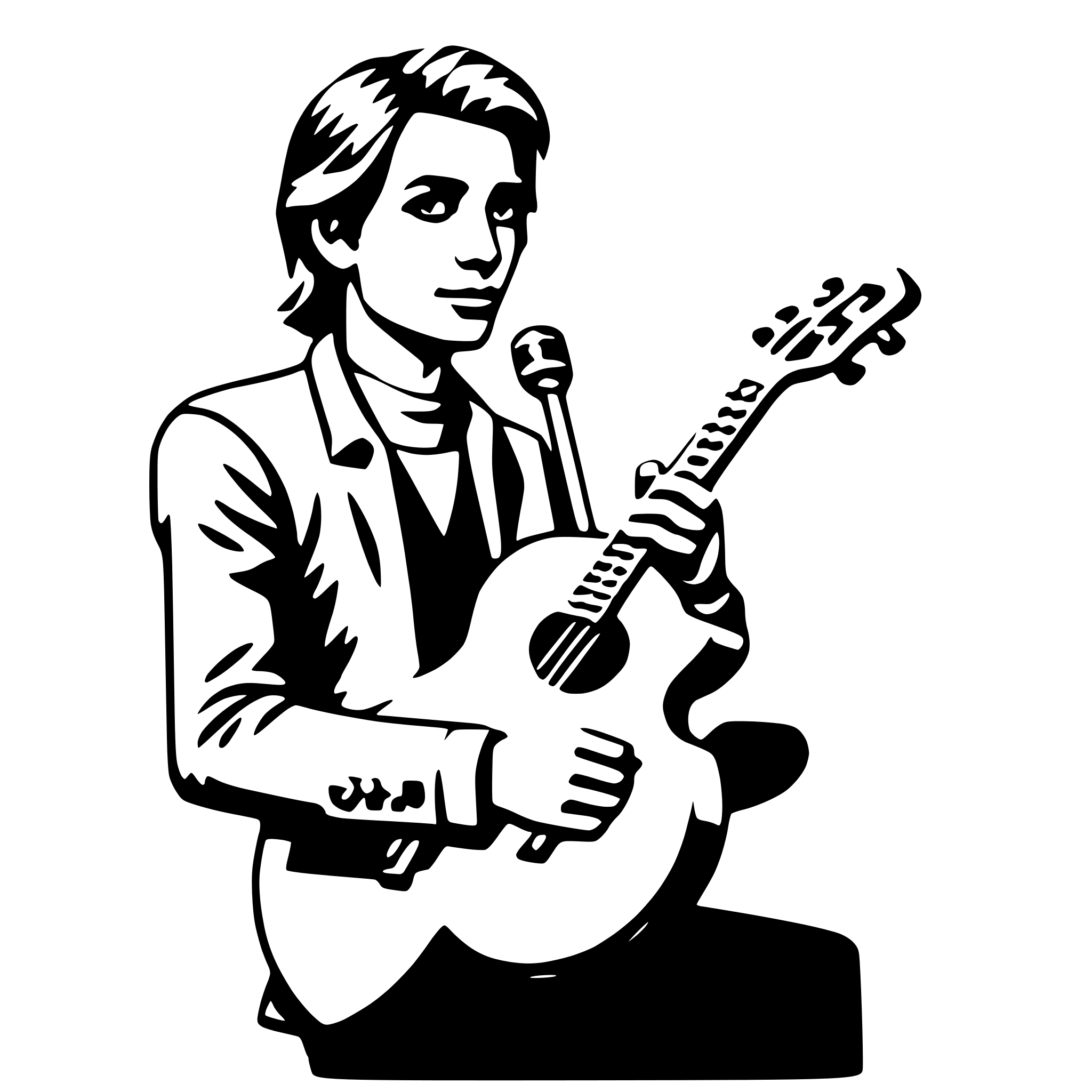 AI-generated SVG of 'musician'