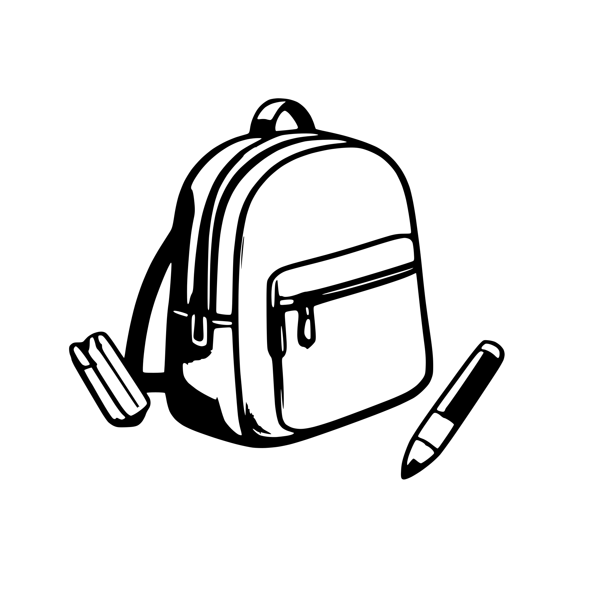 AI-generated SVG of 'school items'
