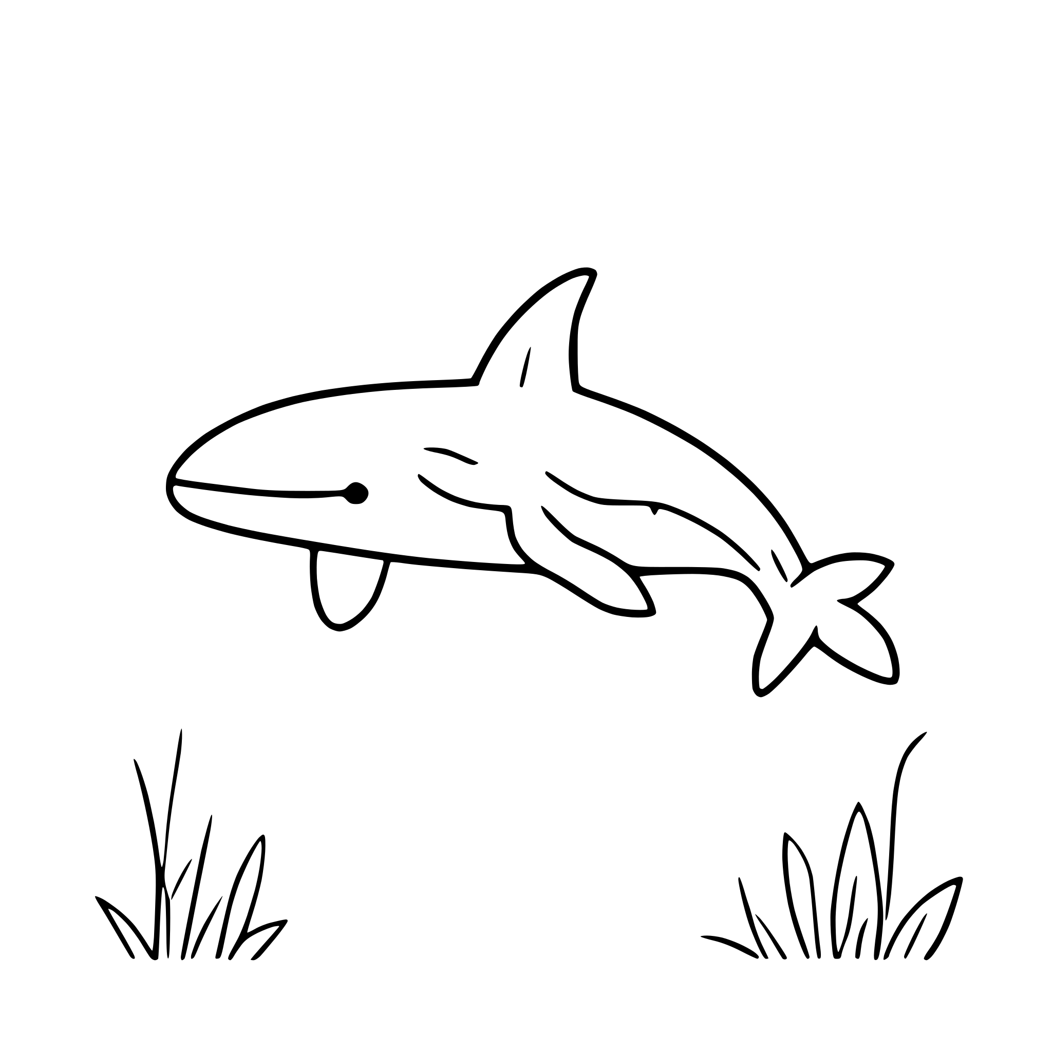 AI-generated SVG of 'whale with underwater scenery'