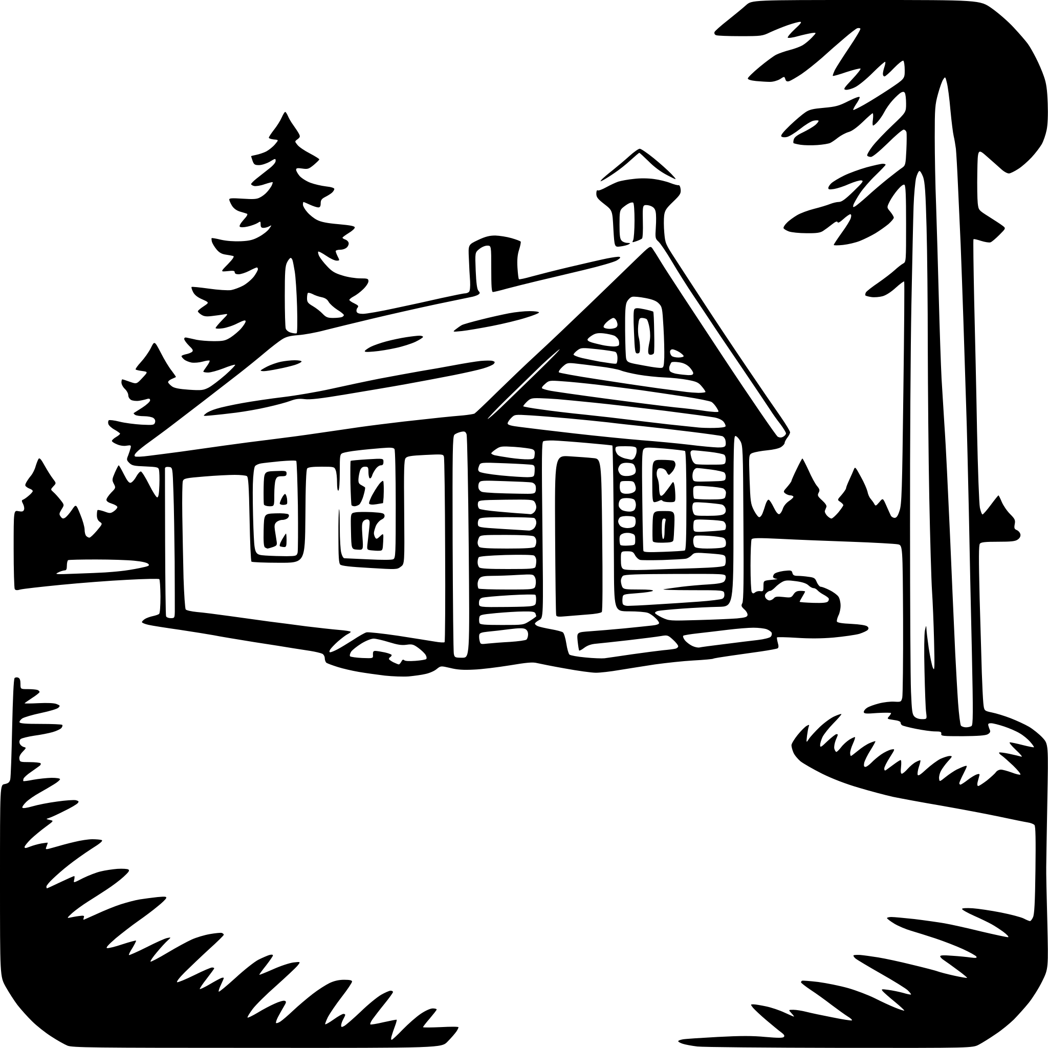AI-generated SVG of 'forest ranger station'