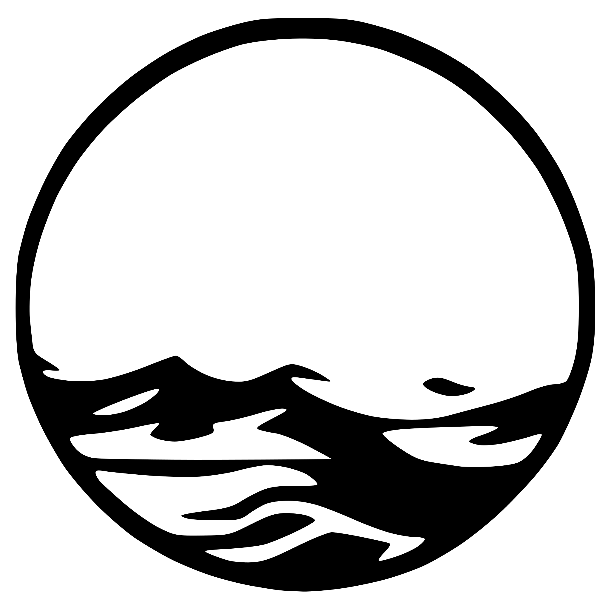 AI-generated SVG of a a single ocean wave side on in a circle