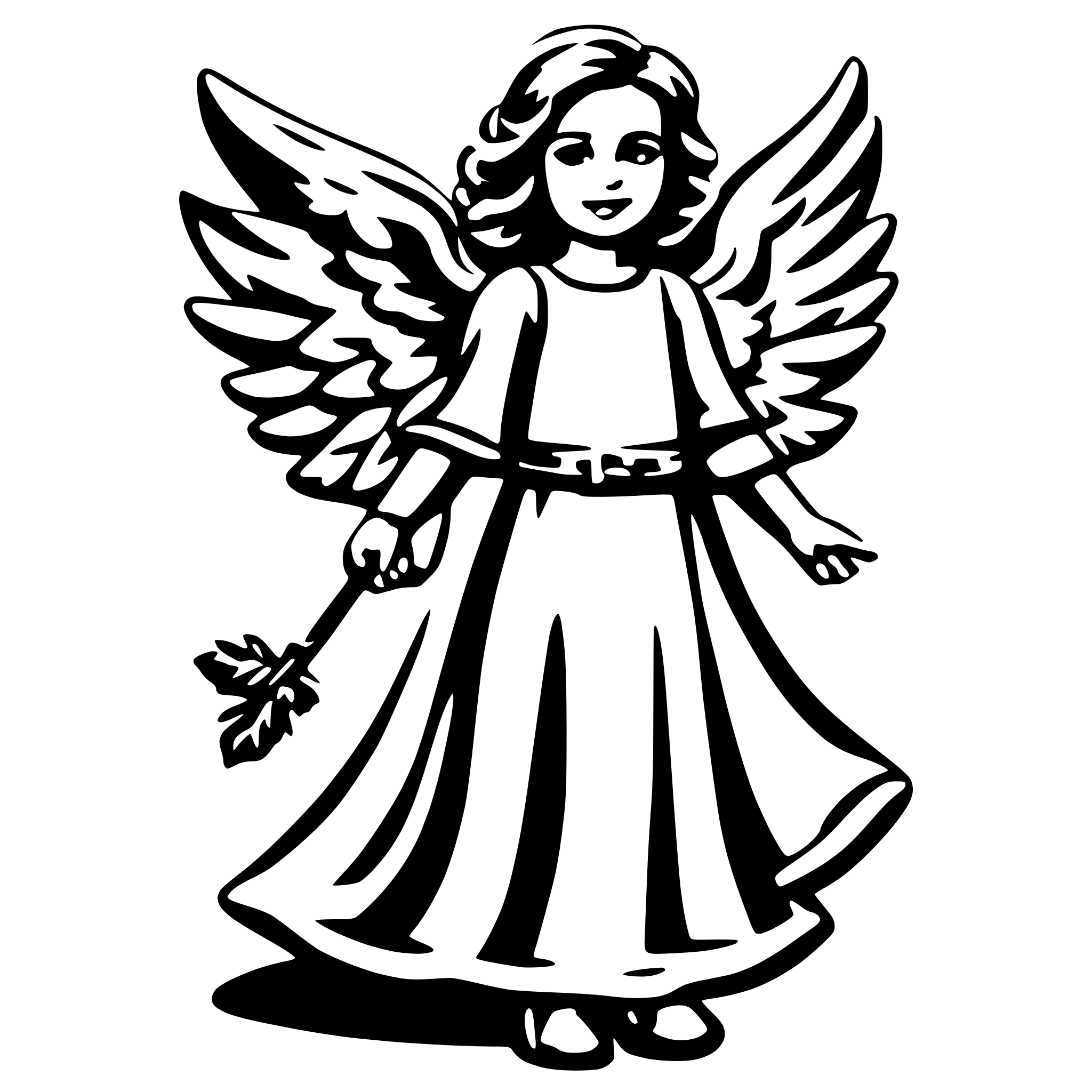 AI-generated SVG of a christmas angel