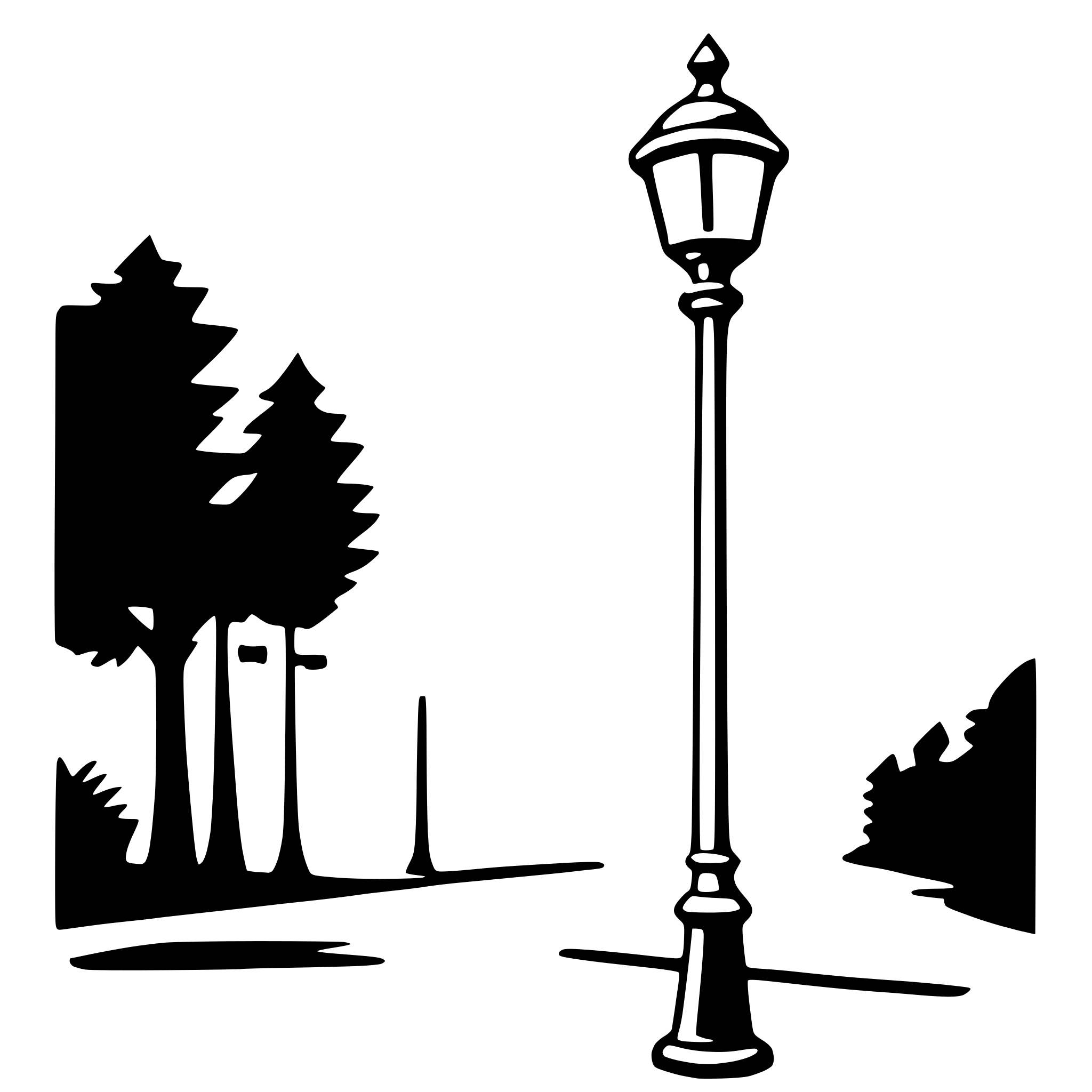 AI-generated SVG of 'lamppost'