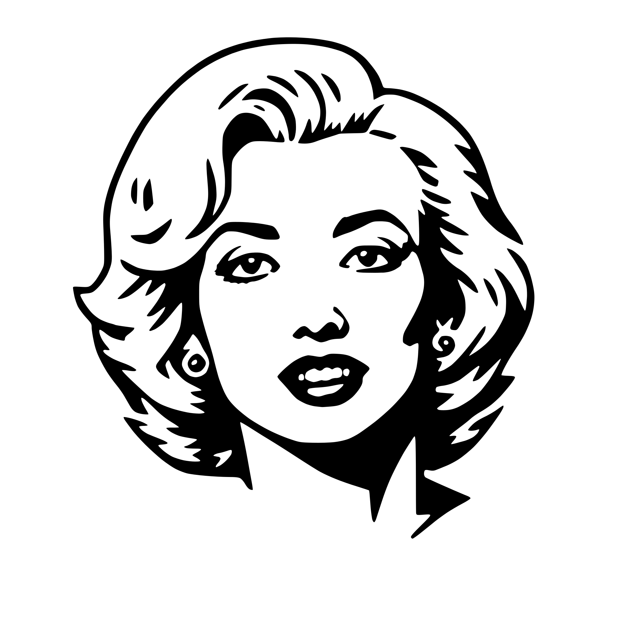 AI-generated SVG of 'marilyn monroe'