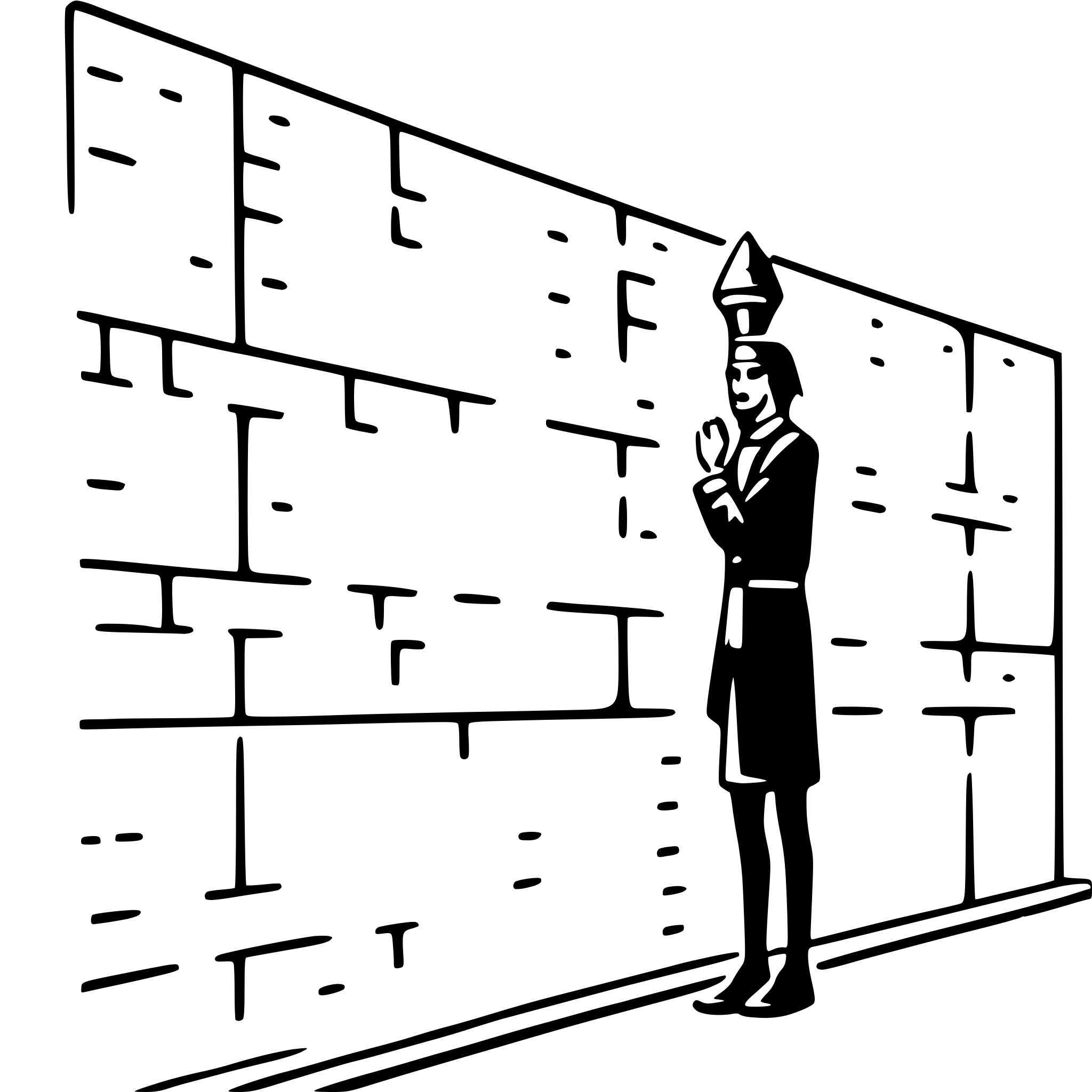 AI-generated SVG of a wailing wall