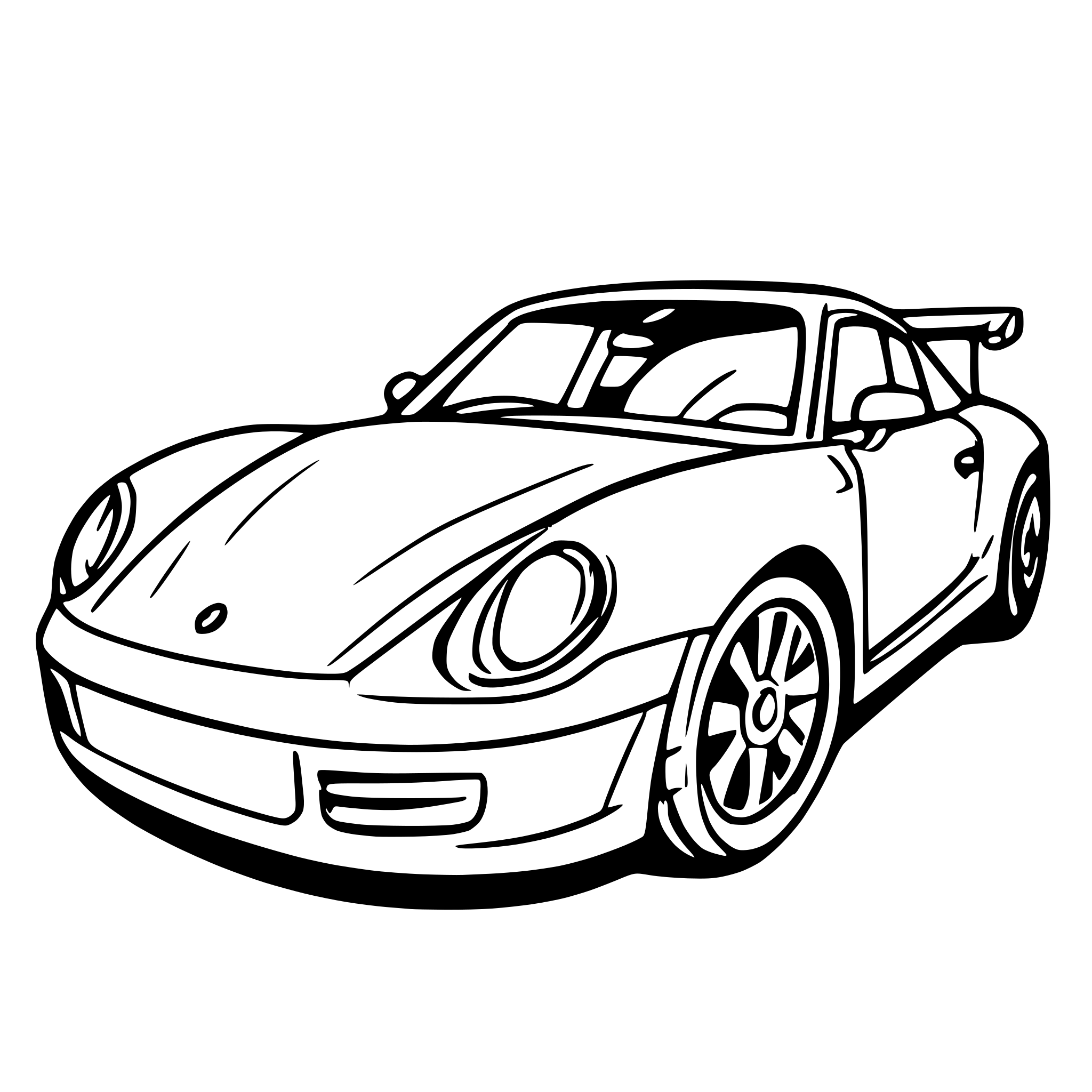 AI-generated SVG of a No Risk No Porsche