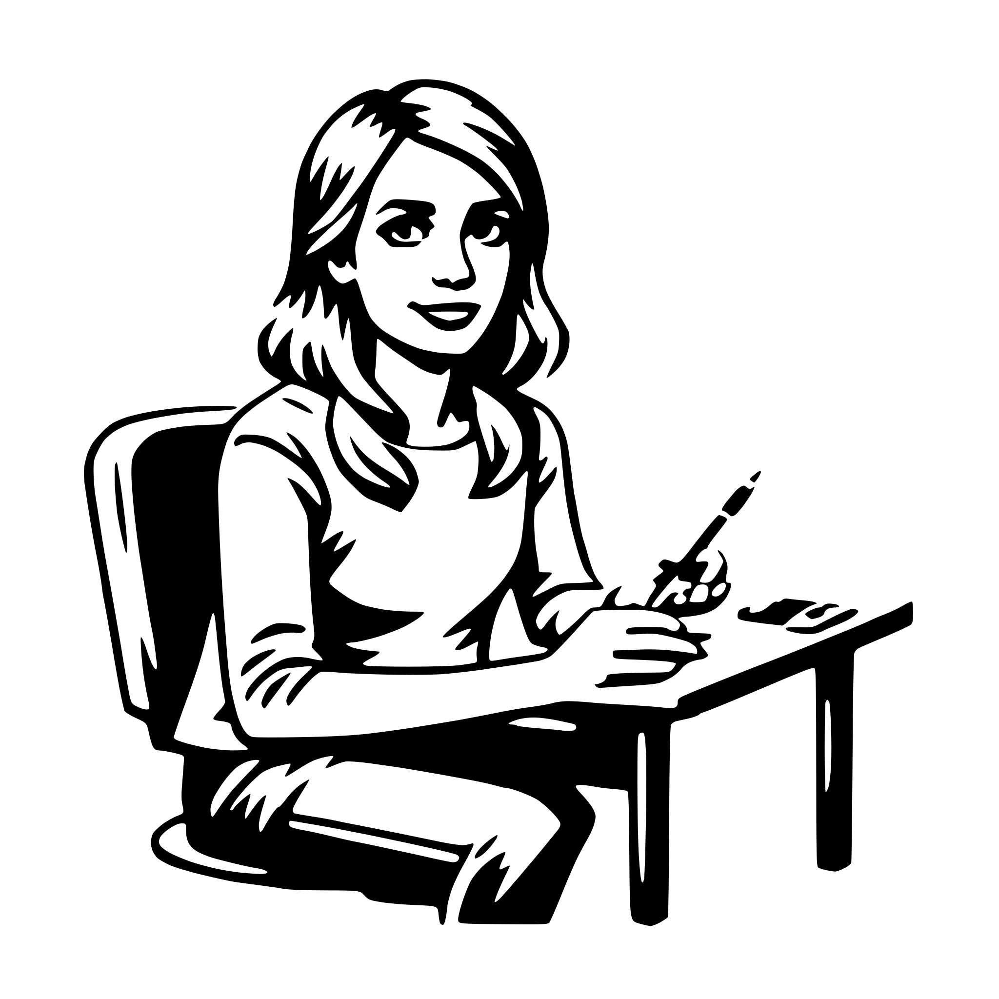 AI-generated SVG of a graphic designer