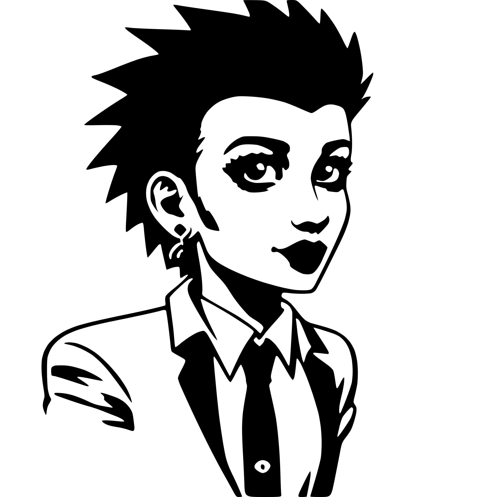 AI-generated SVG of a fun cartoon character. punk girl, pink mohawk, wearing a business suit AI-generated SVG of a fun cartoon character. punk girl, pink mohawk, wearing a business suit