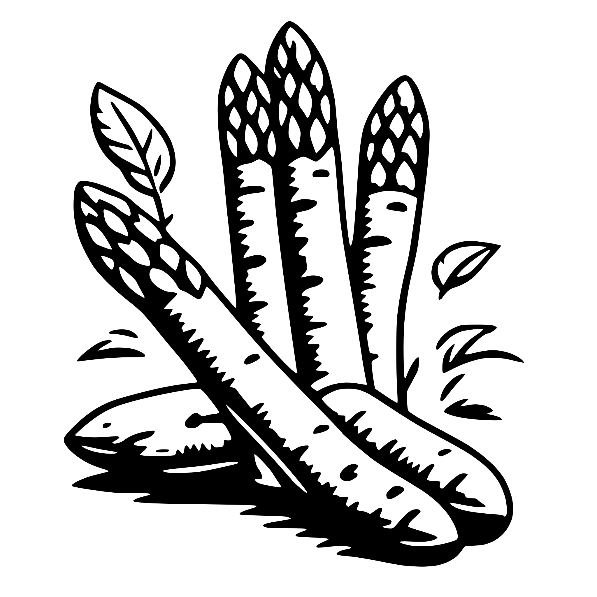 AI-generated SVG of 'asparagus'