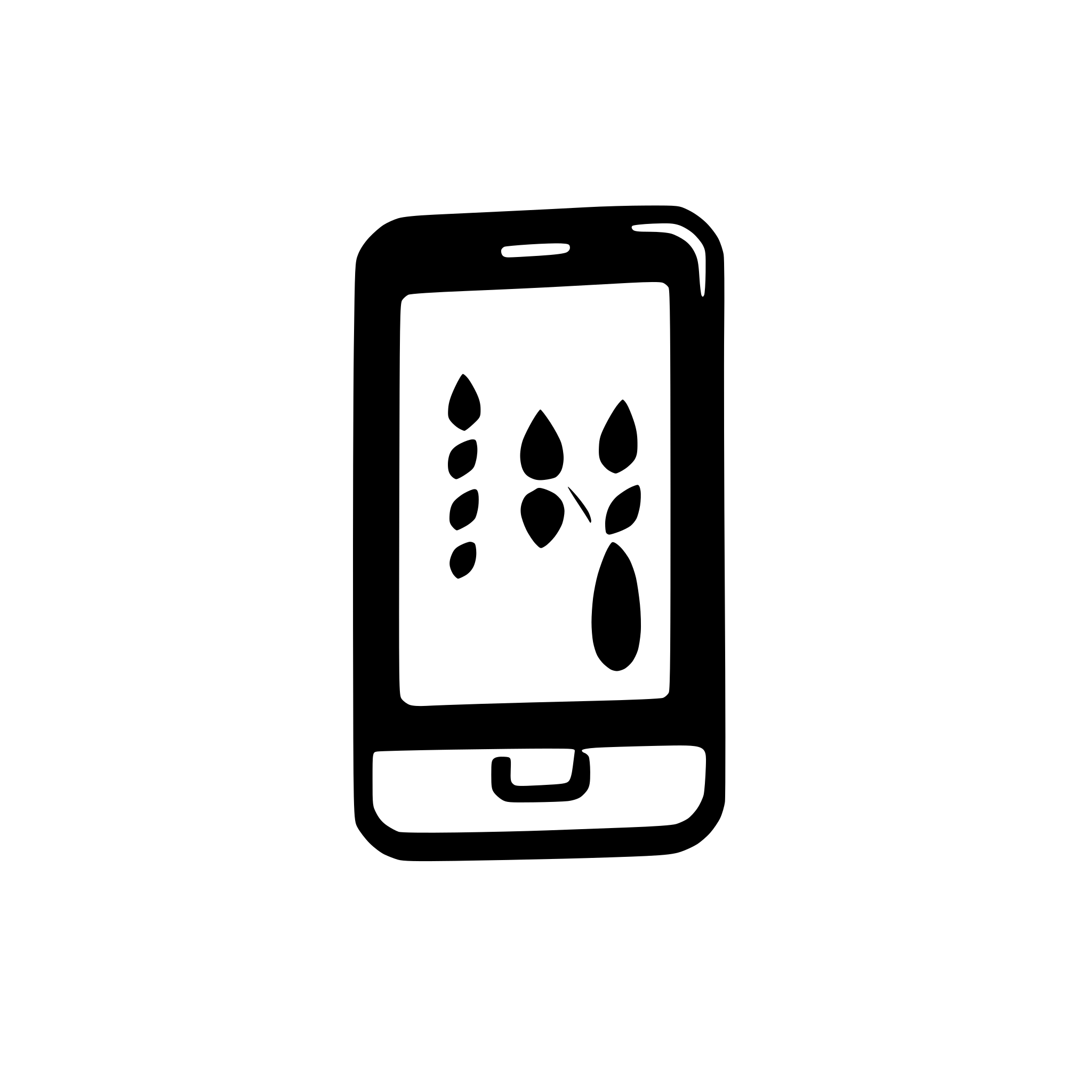 AI-generated SVG of a a silhouette of a mobile black filled with a white background AI-generated SVG of a a silhouette of a mobile black filled with a white background