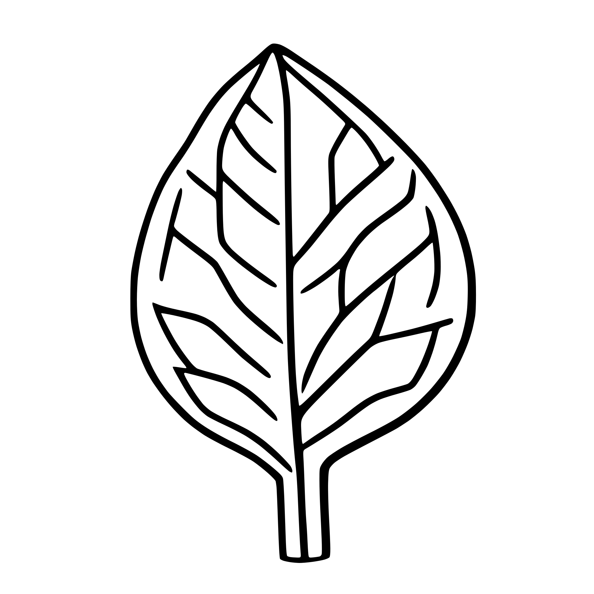 AI-generated SVG of a simple image of a leaf