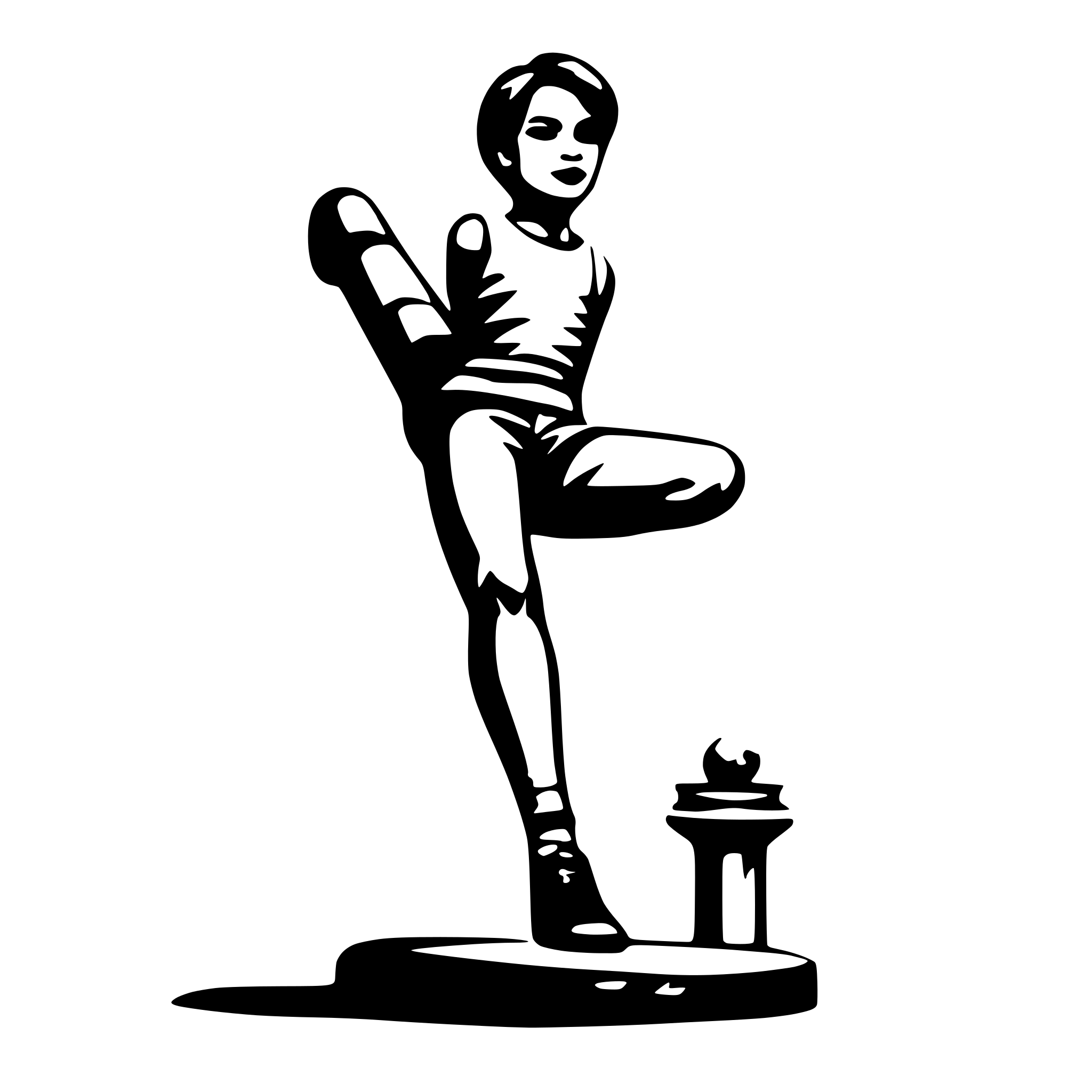 AI-generated SVG of 'Single leg balance'