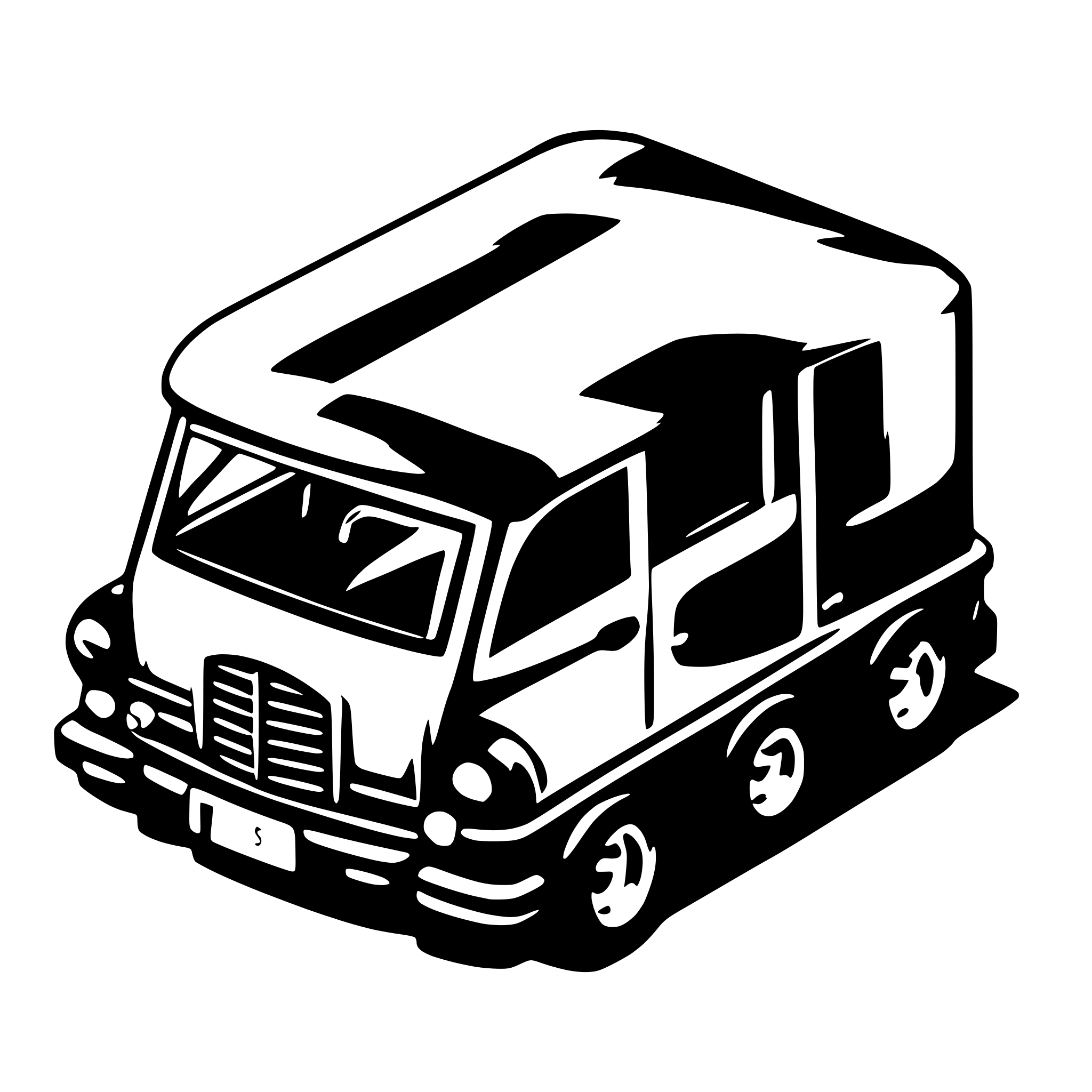 AI-generated SVG of a 3D isometric car