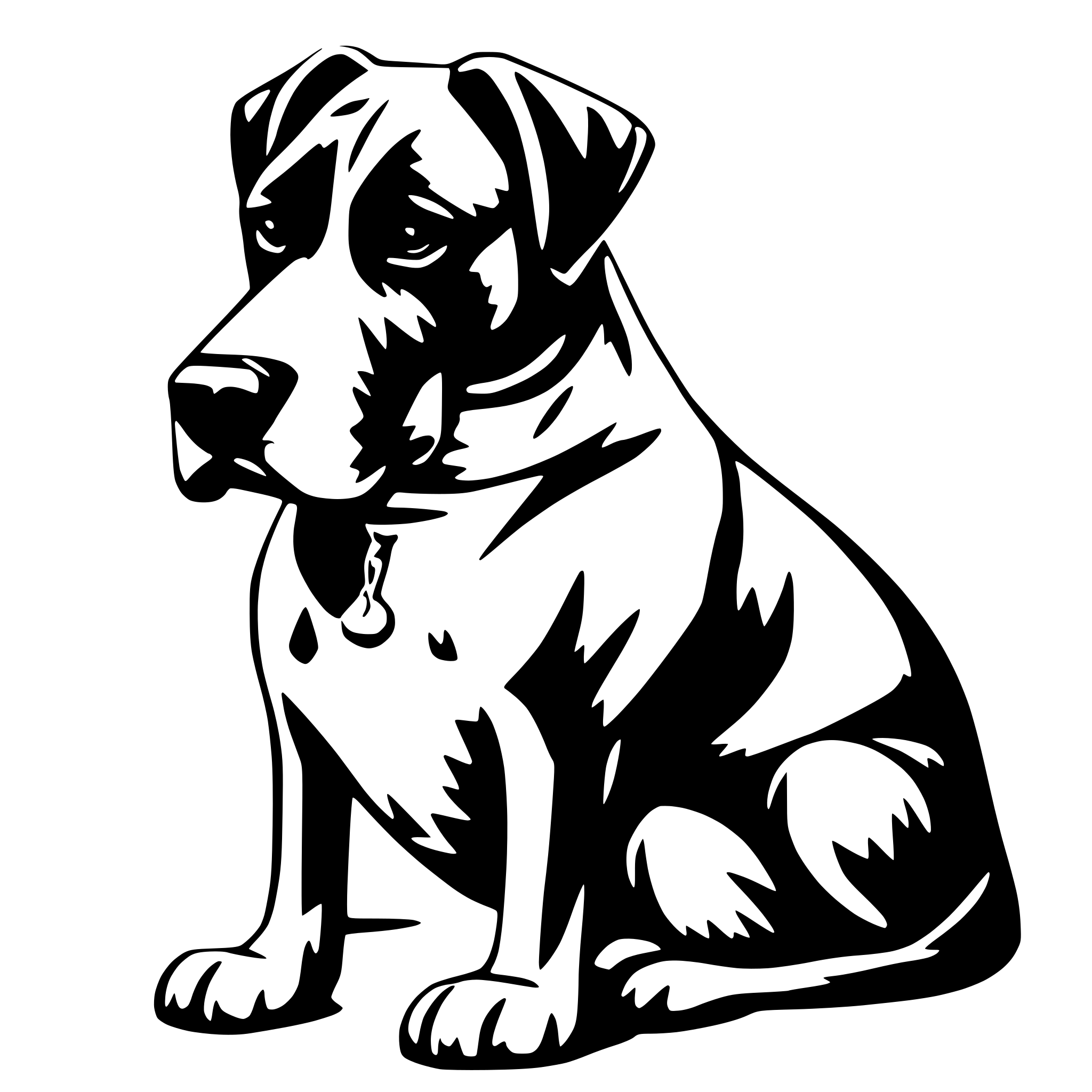 AI-generated SVG of 'geometry boxer dog'