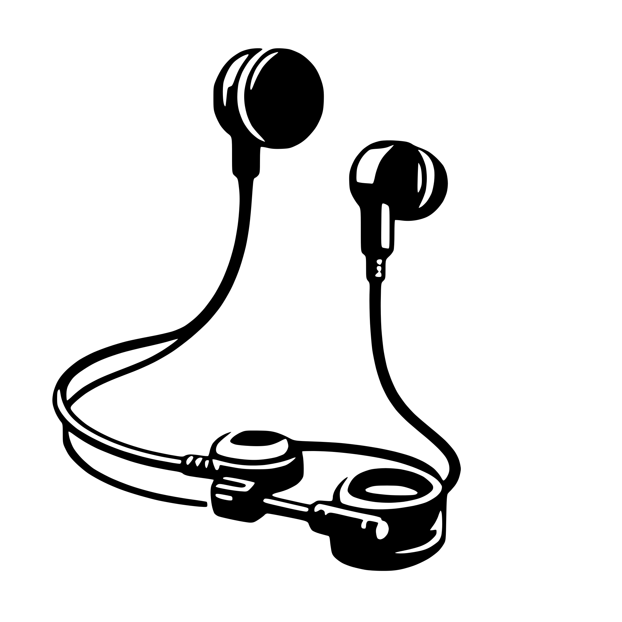 AI-generated SVG of a earphone