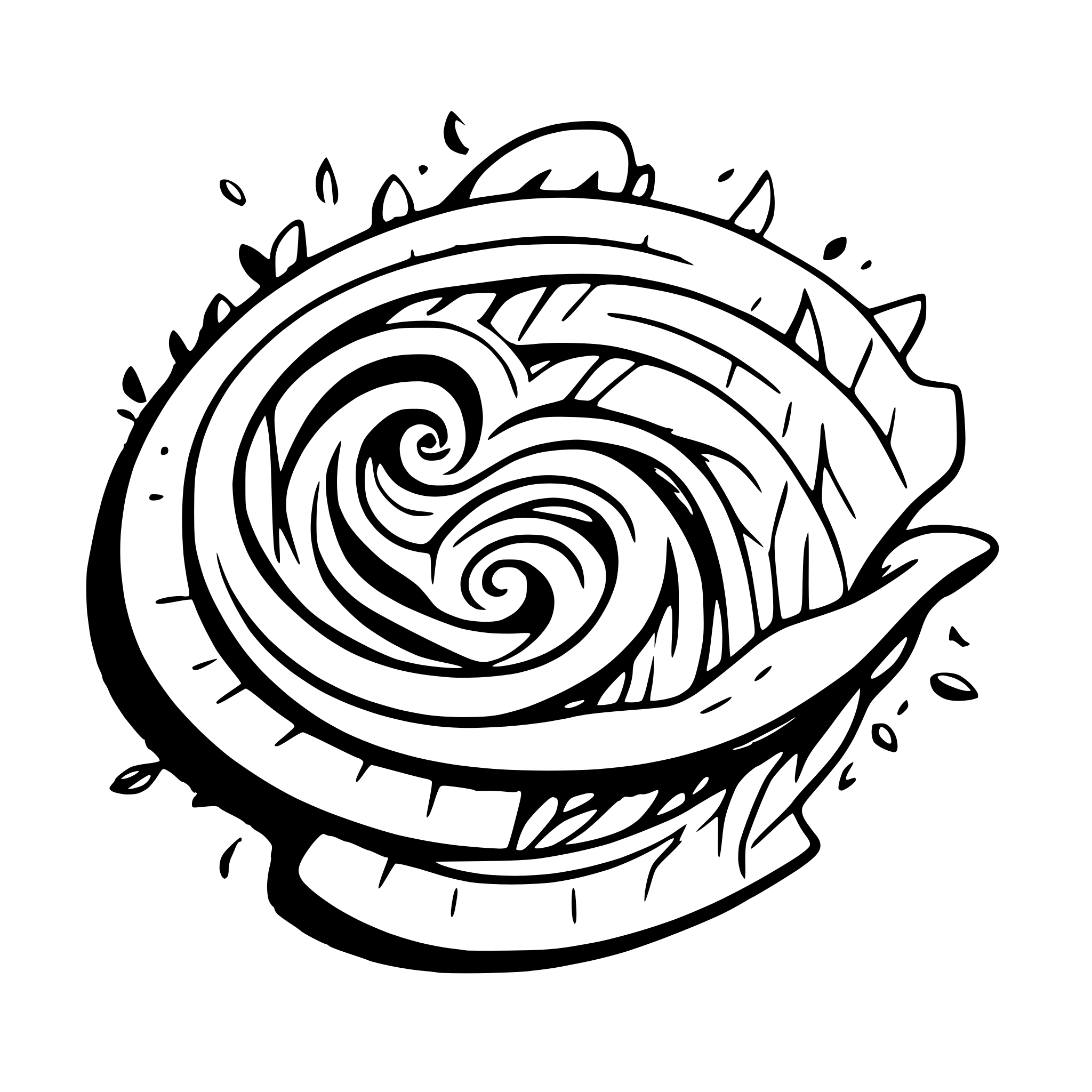 AI-generated SVG of a colorful vortex of pages