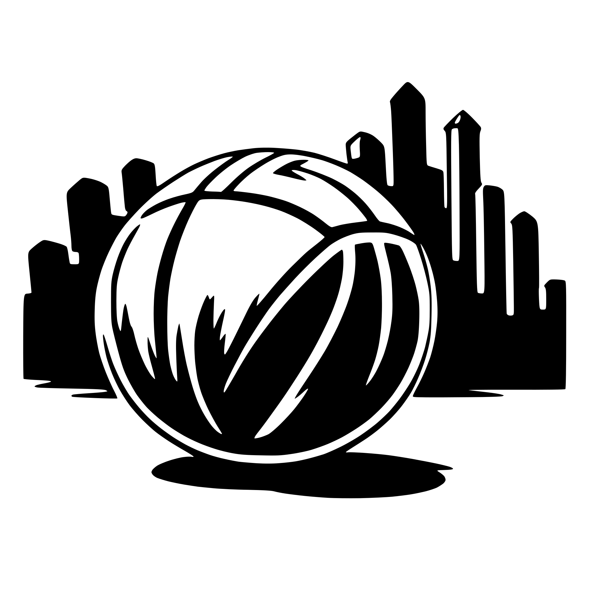 AI-generated SVG of a basketball
