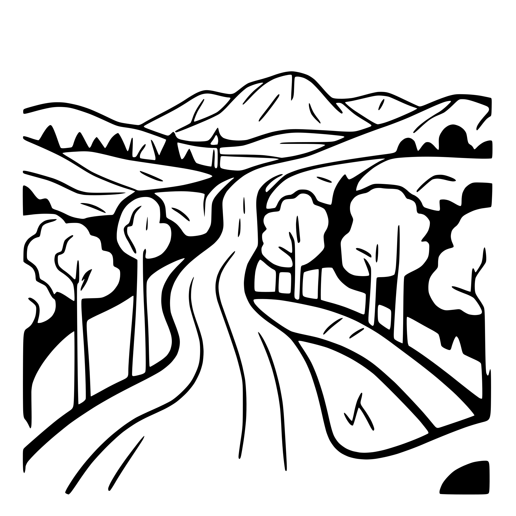 AI-generated SVG of a Valley town