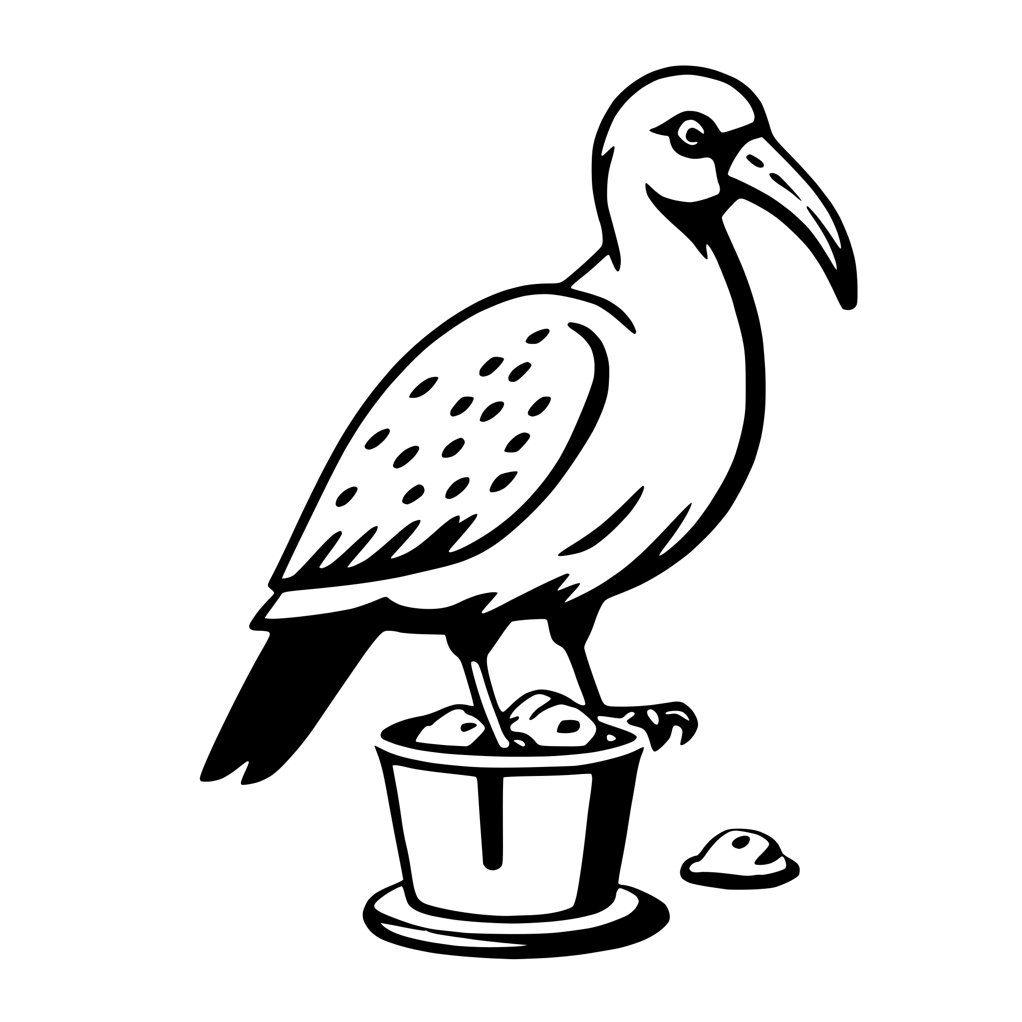 AI-generated SVG of a ibis with ice cream