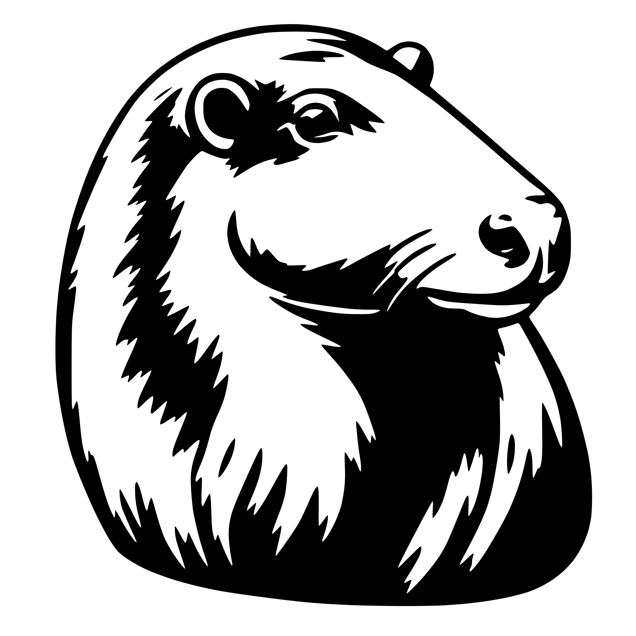 AI-generated SVG of a capybara
