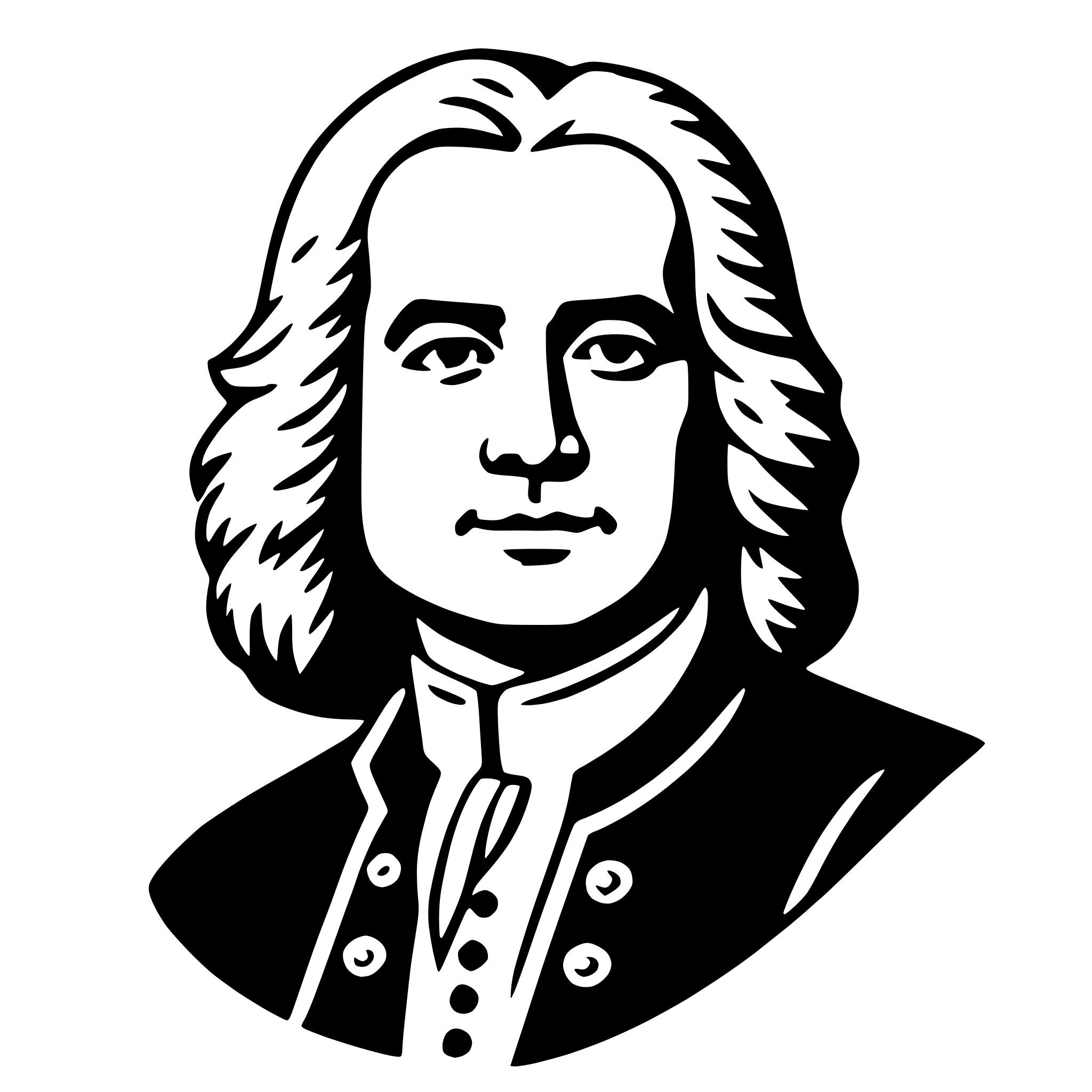 AI-generated SVG of a johann sebastian bach