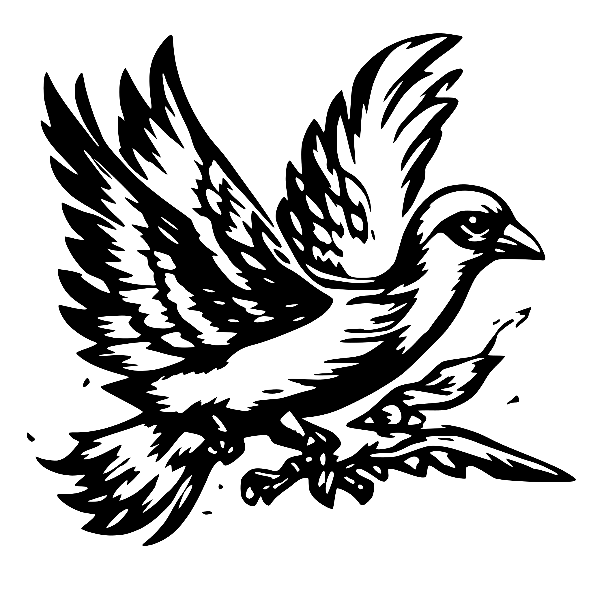 AI-generated SVG of a create flying bird bundle svg