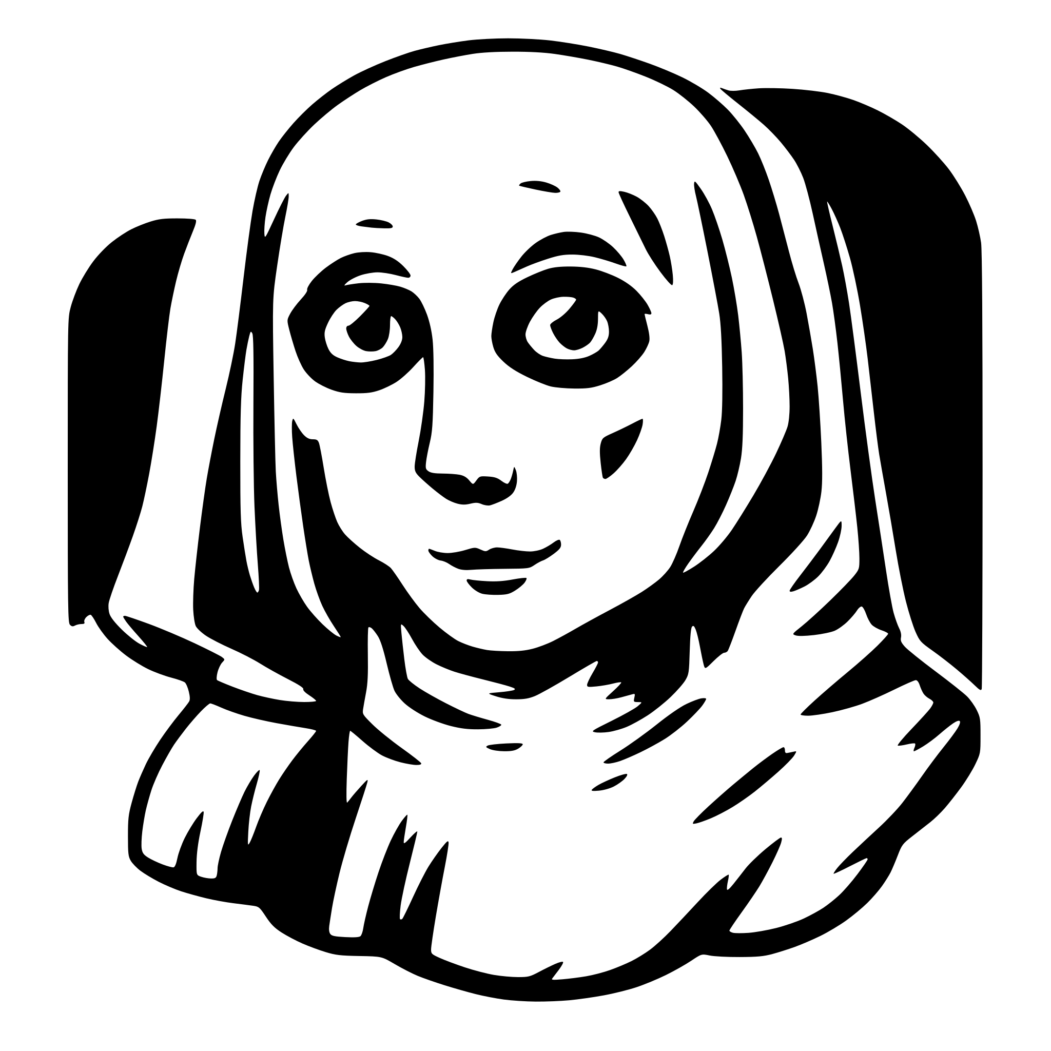 AI-generated SVG of 'ghost with faithful eyes'
